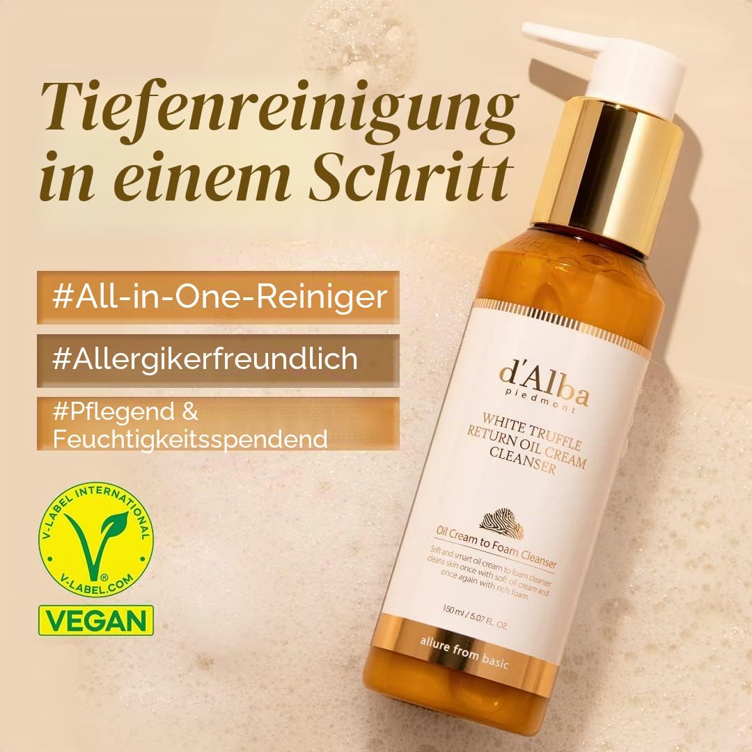 Thumbnail 1 de d’alba Piedmont Reinigungscreme mit italienischem weißem Trüffelrücklauföl – vegane All-in-one Reinigung
