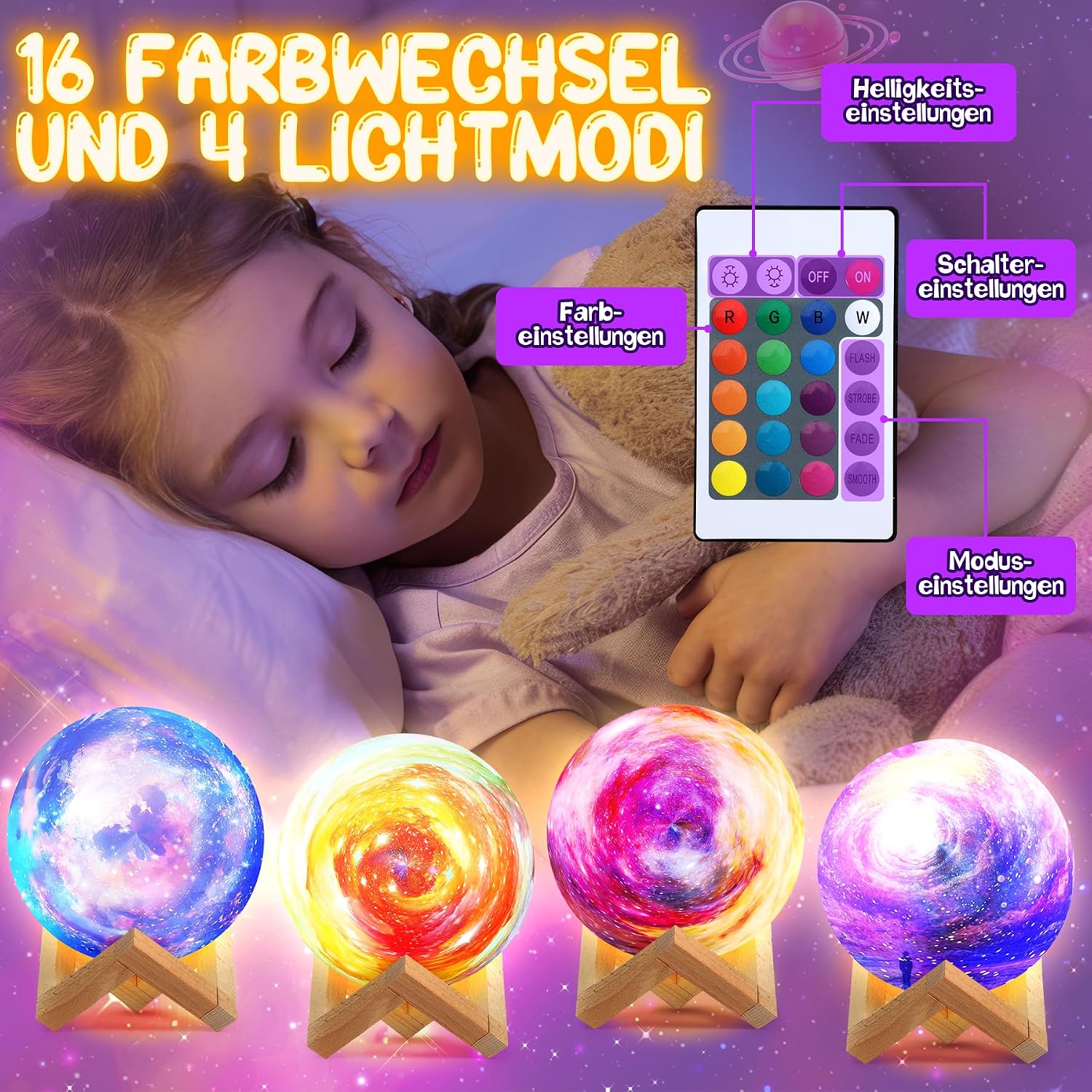 Detalle de Pourbibi Mondlampe Space Kit 13 cm 🌙