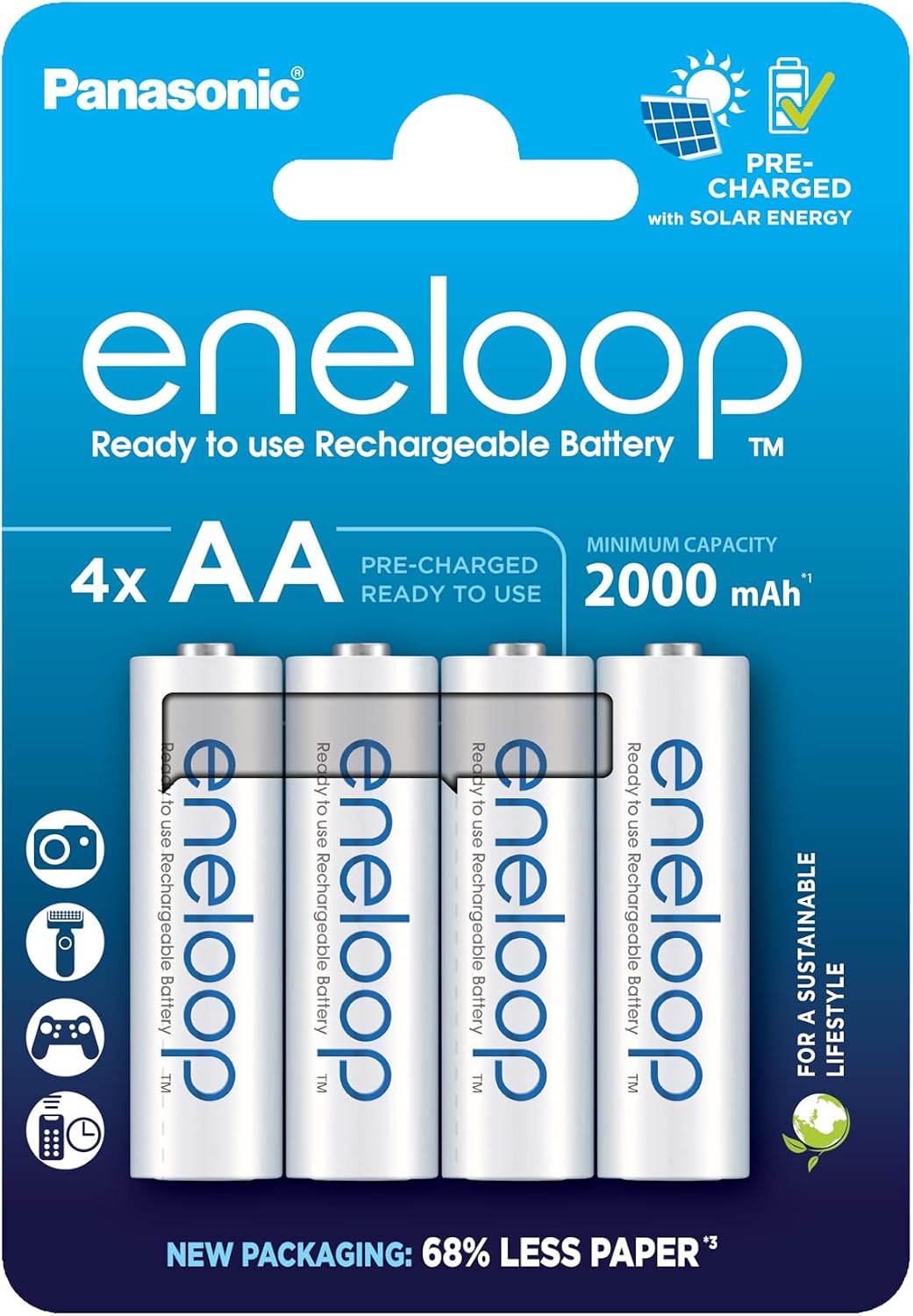 Detalle de eneloop Pilas Recargables AA 2000 mAh