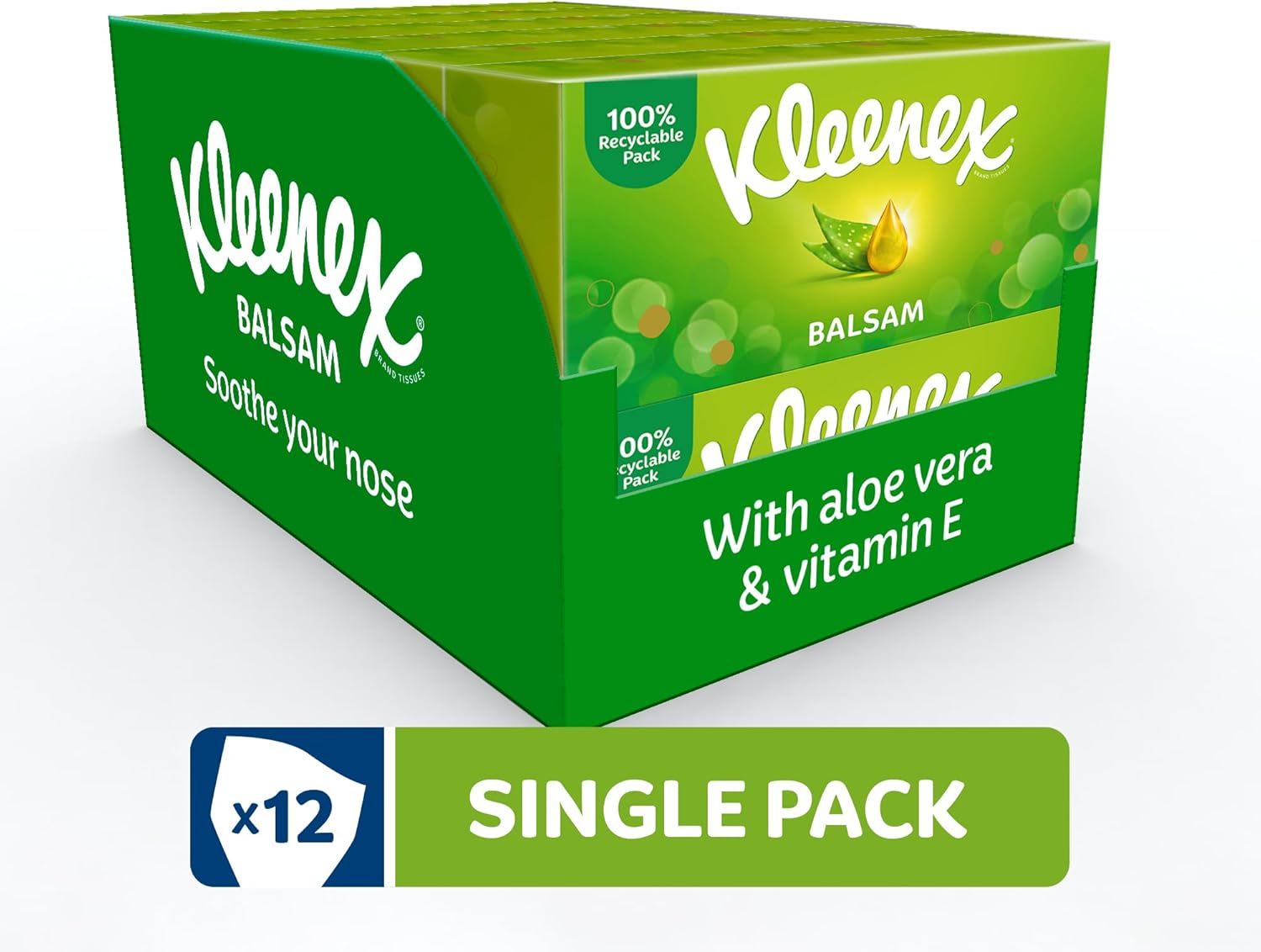 Detalle 2 de Kleenex Balsam Pack of 12 facial tissues