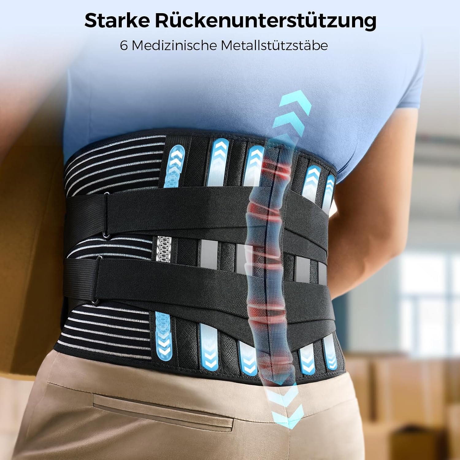 Detalle de FREETOO Rückenstützgürtel LWS 24 cm 🩺