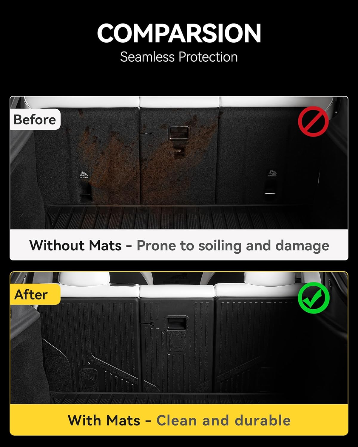 Thumbnail 6 de 3W Tesla Model Y Juniper Seat Back Protector — Custom Fit Backseat Cover (2025–2026) with Vigormold