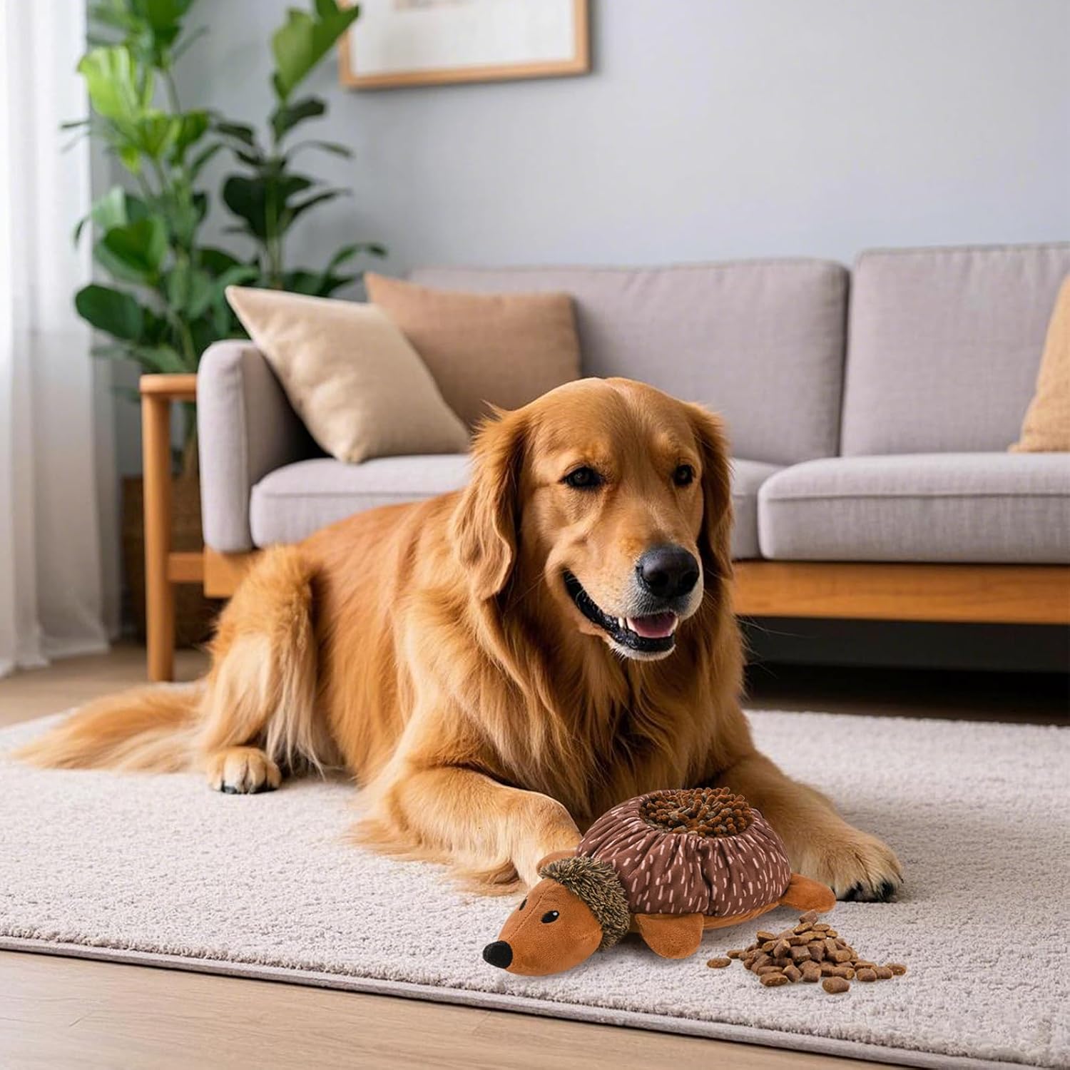Thumbnail 6 de LIFLIX Jouet Interactif 2 en 1 pour Chien en forme de Hérisson – Tendre jouet peluche et renifleur