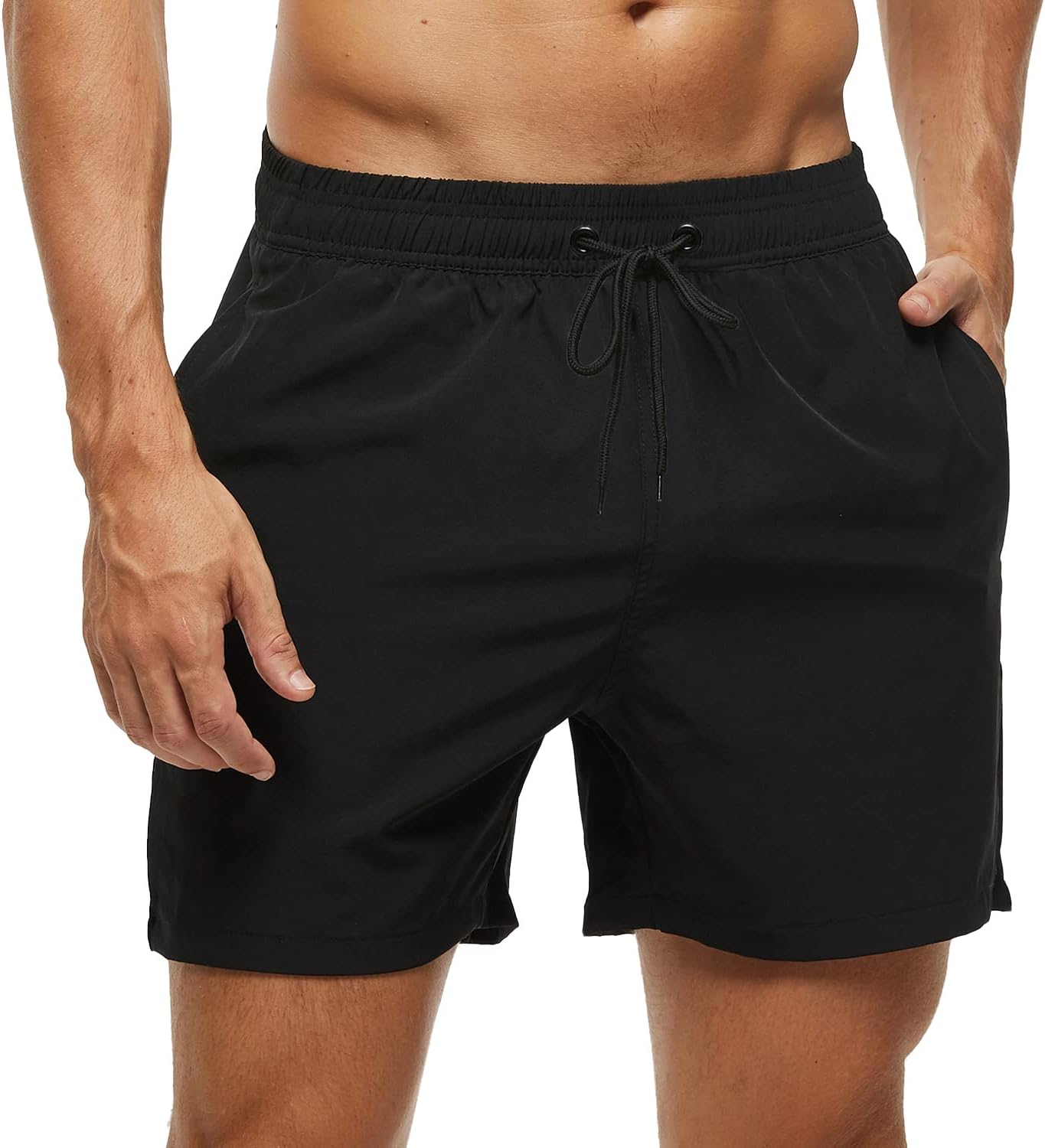 Detalle de SILKWORLD Maillots de Bain Homme à Séchage Rapide – Shorts de Plage avec Poches à Tirer