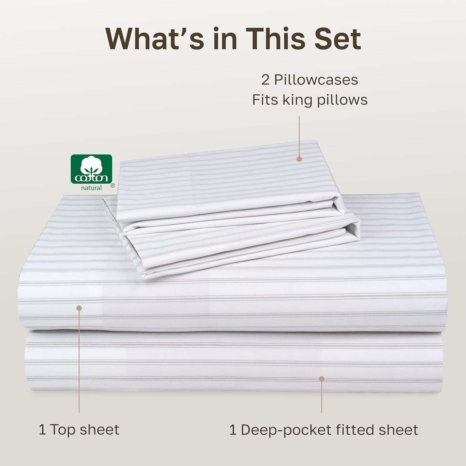 Detalle 2 de California Design Den 840307135285 California King Sheet Set, 600-Thread-Count Sateen