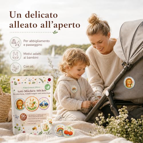 Thumbnail 8 de CHALLEY-YOKI 96 Pezzi Cerotti Antizanzare: Adesivi repellenti per vestiti e oggetti, senza DEET