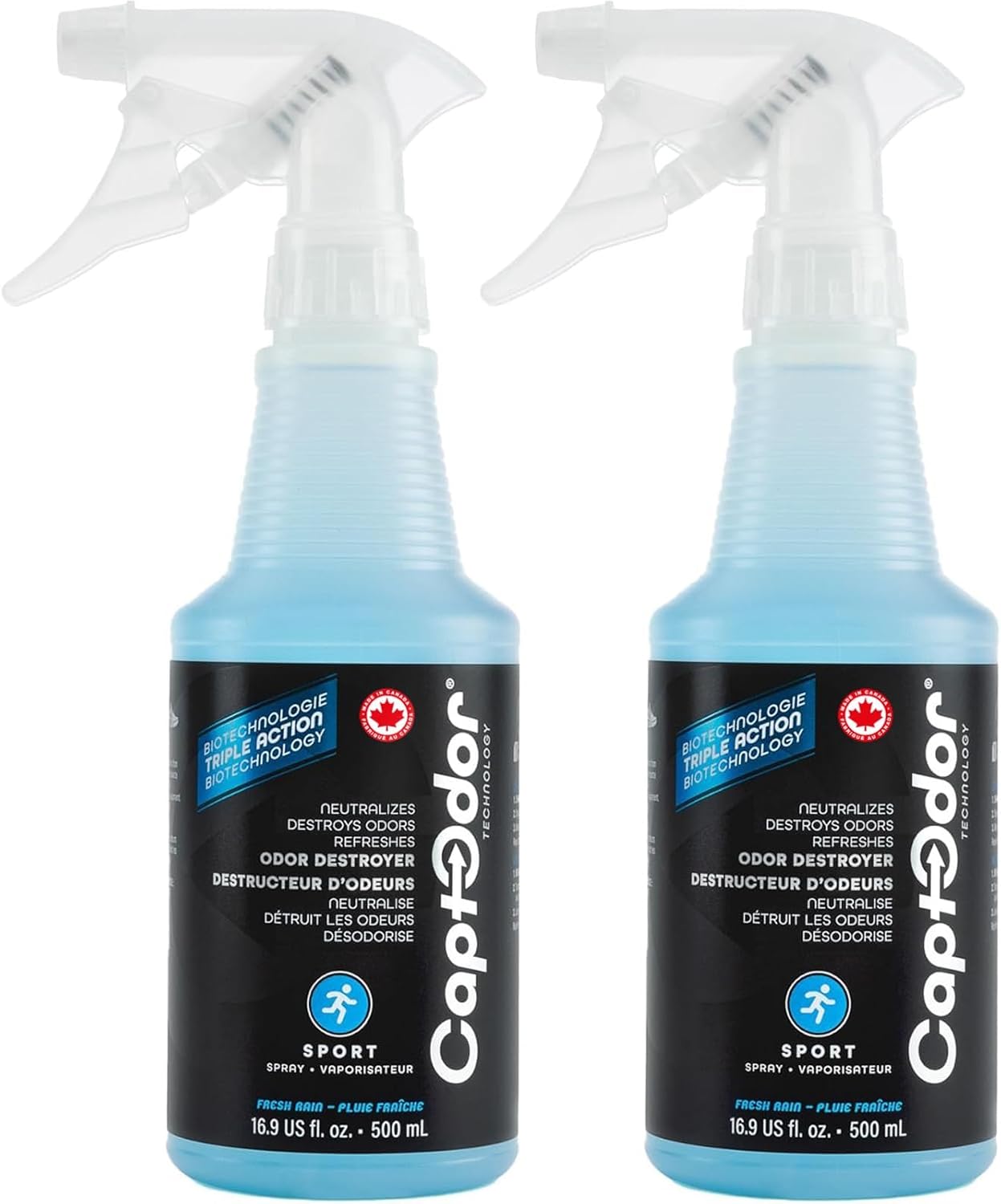 Detalle de Captodor 7001 Sports Odour Eliminator Spray, Fresh Rain, 2 x 500 ml