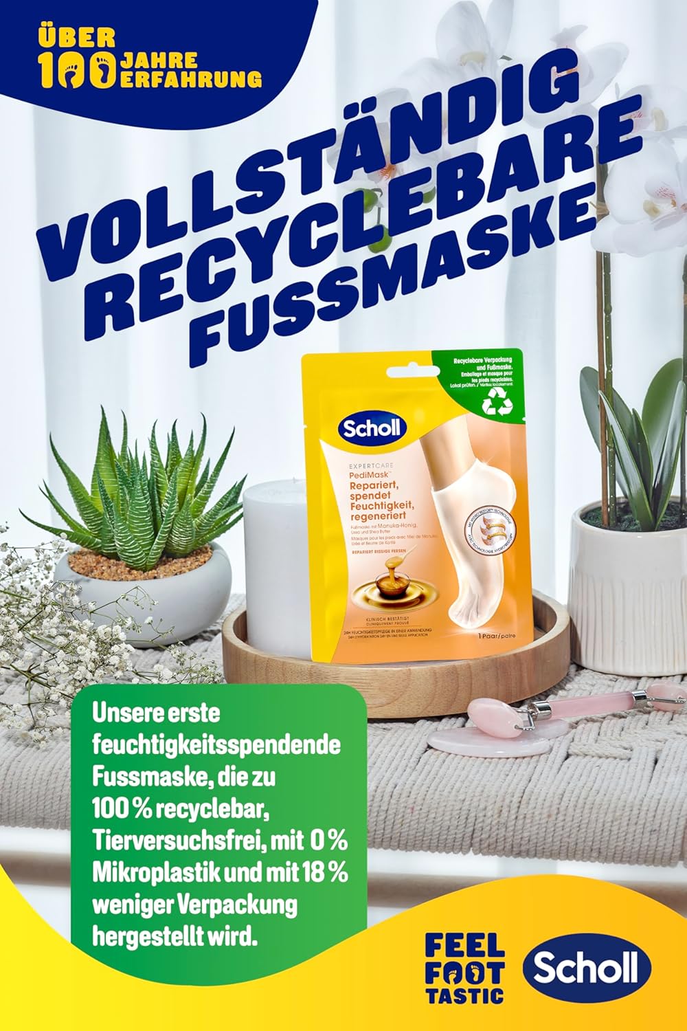 Thumbnail 5 de Scholl Lot de 2 masques hydratants pour les pieds au miel de Manuka – hydratation longue durée