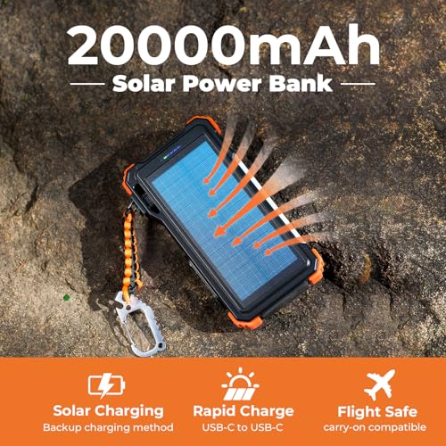 Thumbnail 2 de BLAVOR Power Bank Solar 20000mAh ⚡ Carga Rápida y Linterna