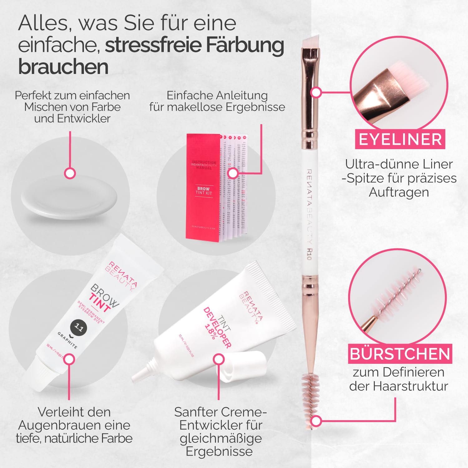 Thumbnail 5 de RB RENATA BEAUTY Augenbrauenfarbe Set Graphit-Grau