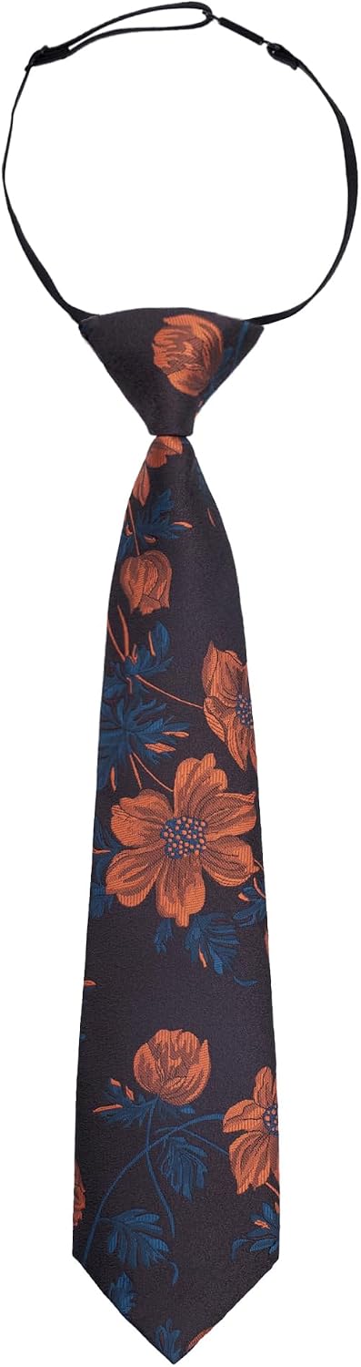 Thumbnail 6 de Alizeal Boys Floral 7cm Pre-Tied Necktie, 13in Length – Elastic, Adjustable for Graduation, School or Wedding