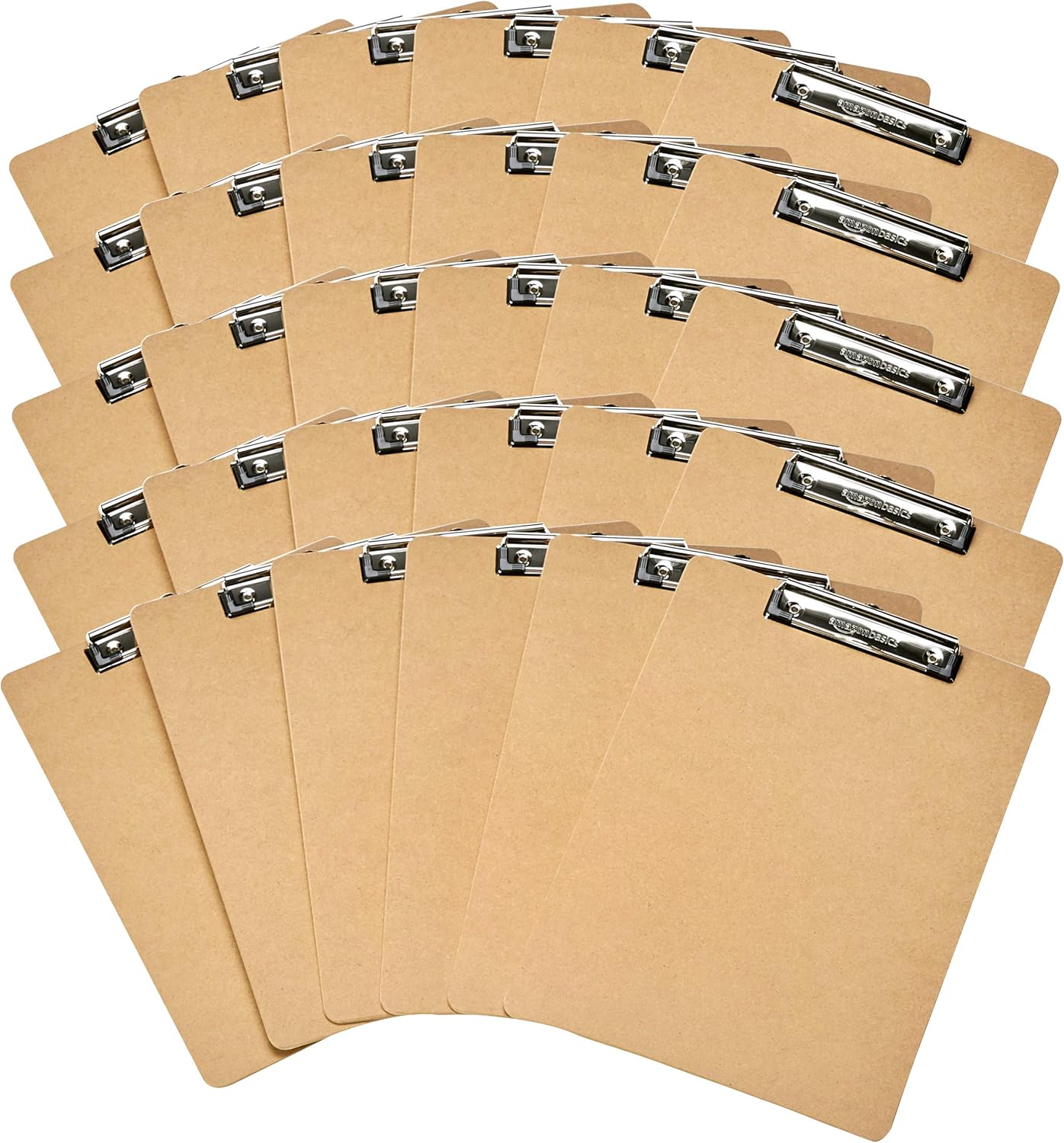 Detalle de Amazon Basics Hardboard Clipboard, Letter Size – 30-Pack