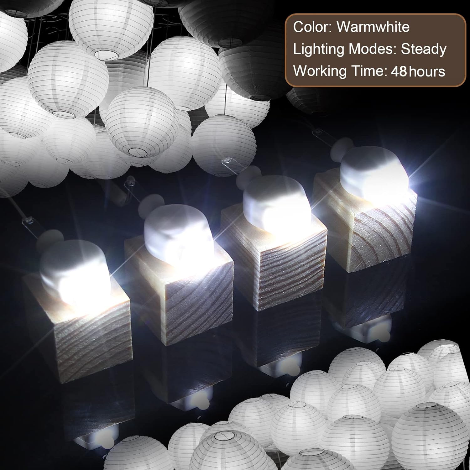 Thumbnail 2 de Yizhet 12 LED Ballonlichter in Kaltem Weiß – Wiederverwendbare Balloon-Lichter für Hochzeit, Halloween und Festlichkeiten