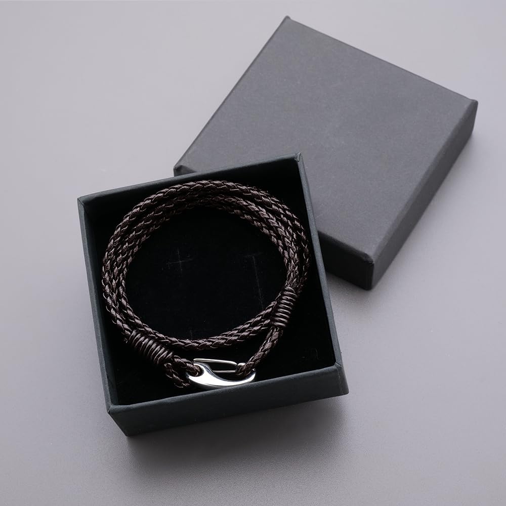Thumbnail 5 de Viwind Lederarmband Damen Geflochten 19–20 cm