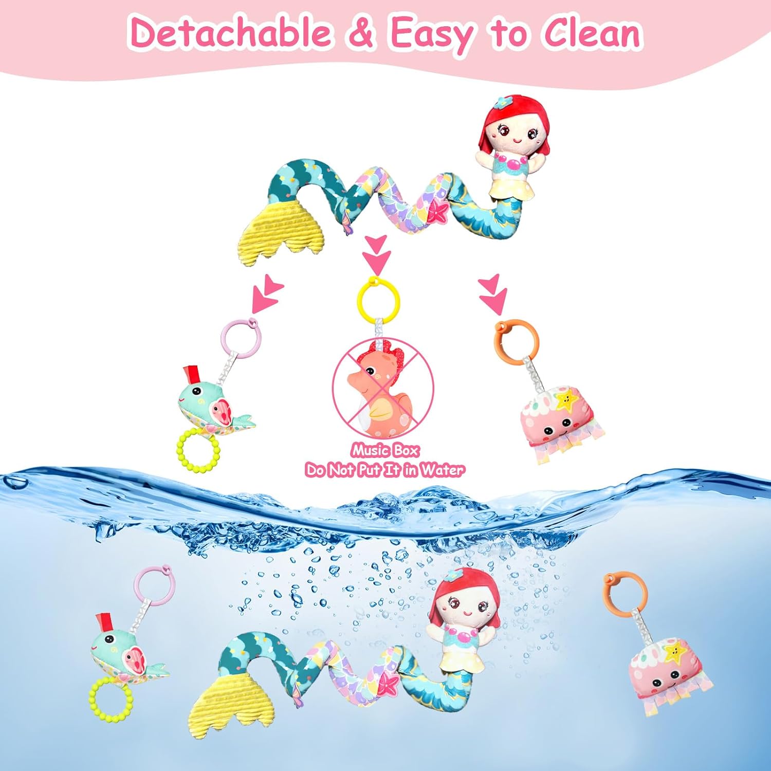Thumbnail 5 de Gdbykds Spiral Pram Toys for Babies 0-6 Months — 4-in-1 Separable Activity Spiral Toy for Pram, Car Seat and Stroller