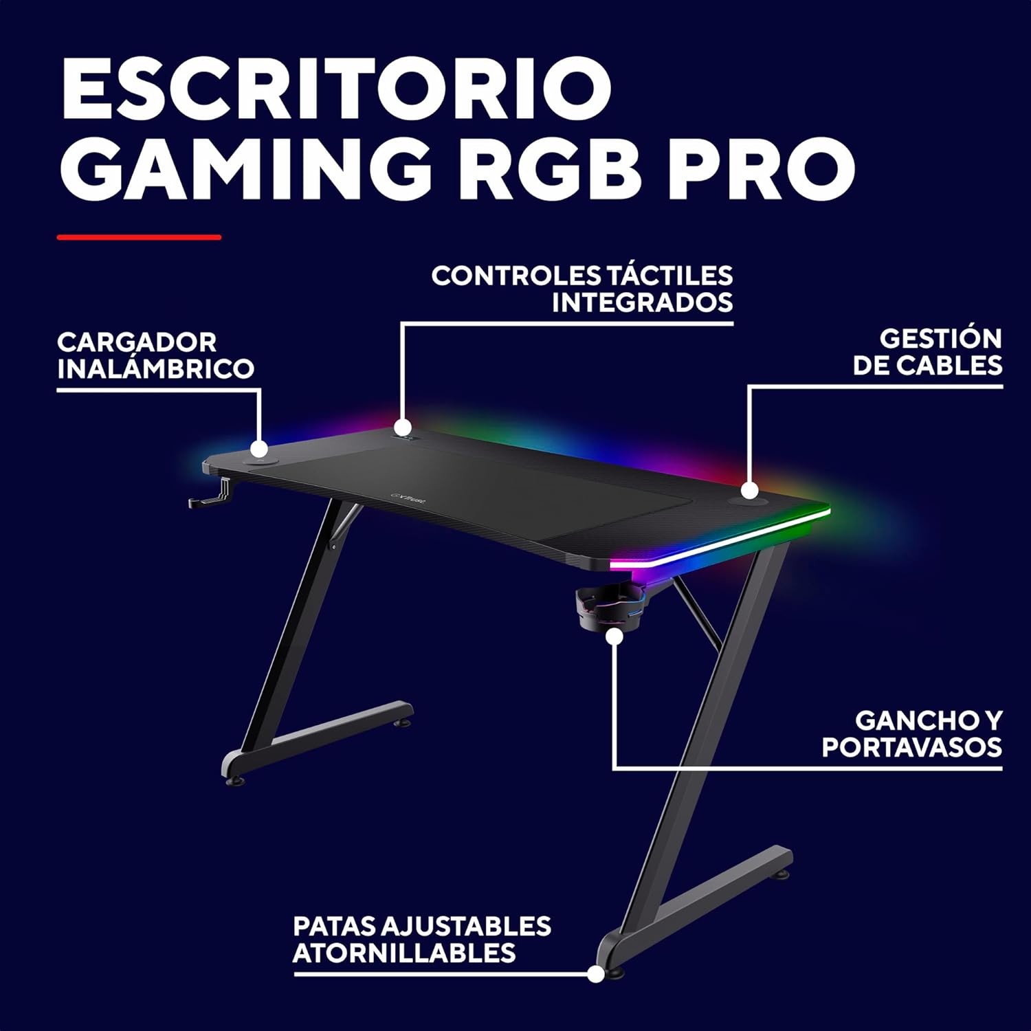 Thumbnail 2 de Trust Gaming GXT 710 Luminus Pro Escritorio Gaming 🖥