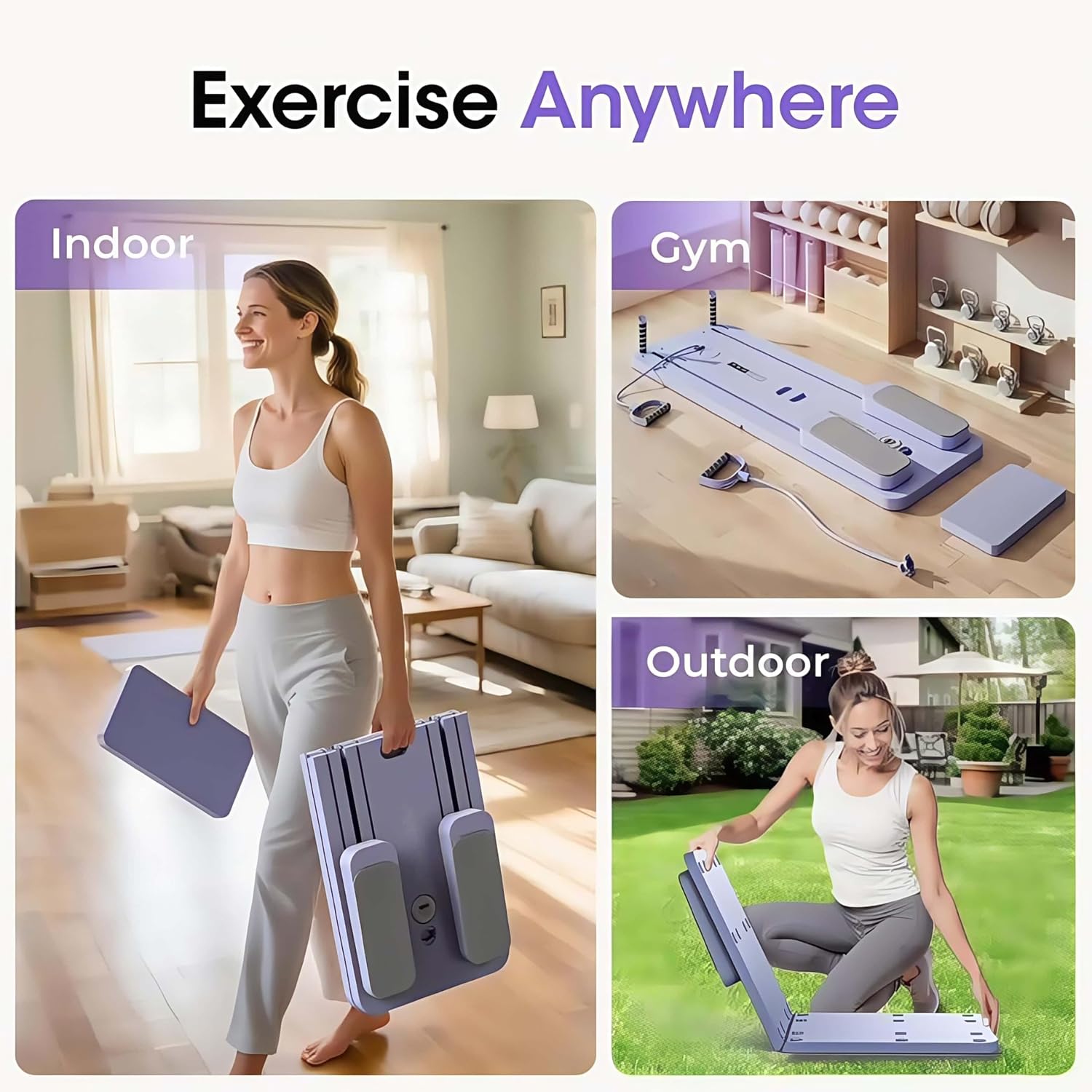 Thumbnail 5 de CroyVine Pilates Board–Pilates Reformer Board (portable home Pilates kit) for core, abs, and full-body training