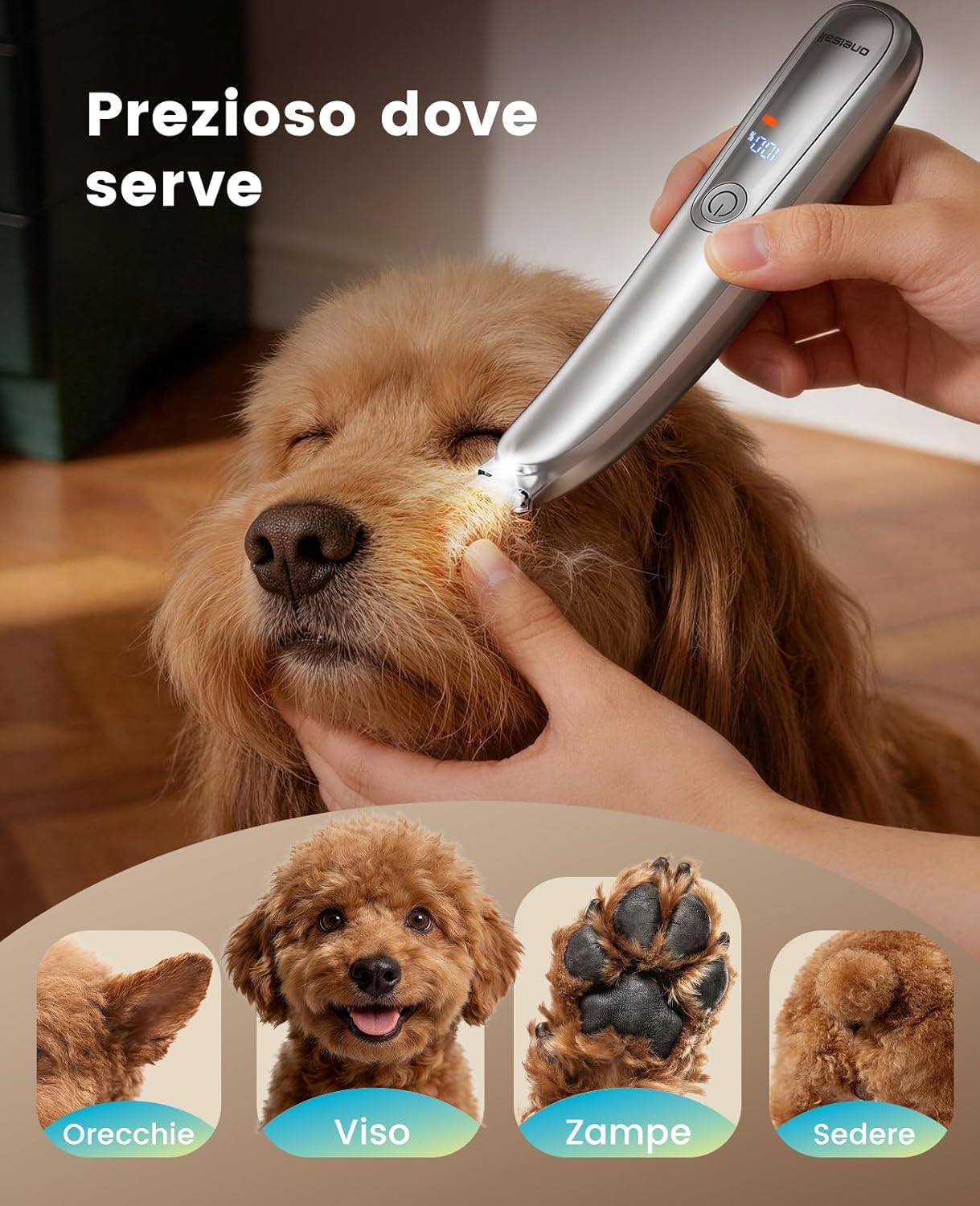 Thumbnail 6 de Tosatrice per Cani e Gatti – Tosatrice Silenziosa 35 dB con Lama Curva, Luce LED e 2 Velocità, 99 g, ricaricabile Type-C