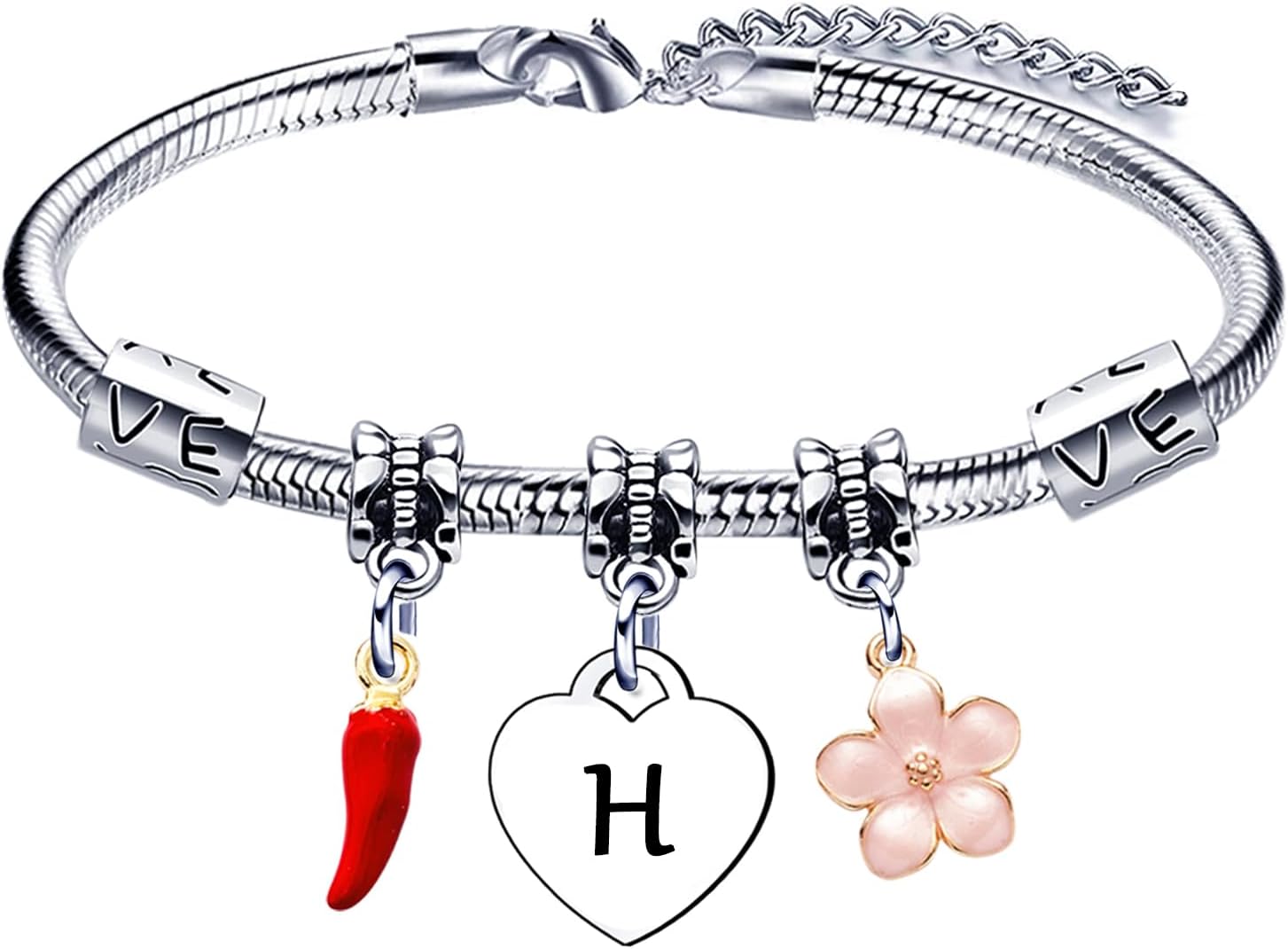Detalle de GUOYU Bracciale con Lettera Iniziale – Braccialetto Donna con Letterina, Regalo ideale per ogni occasione
