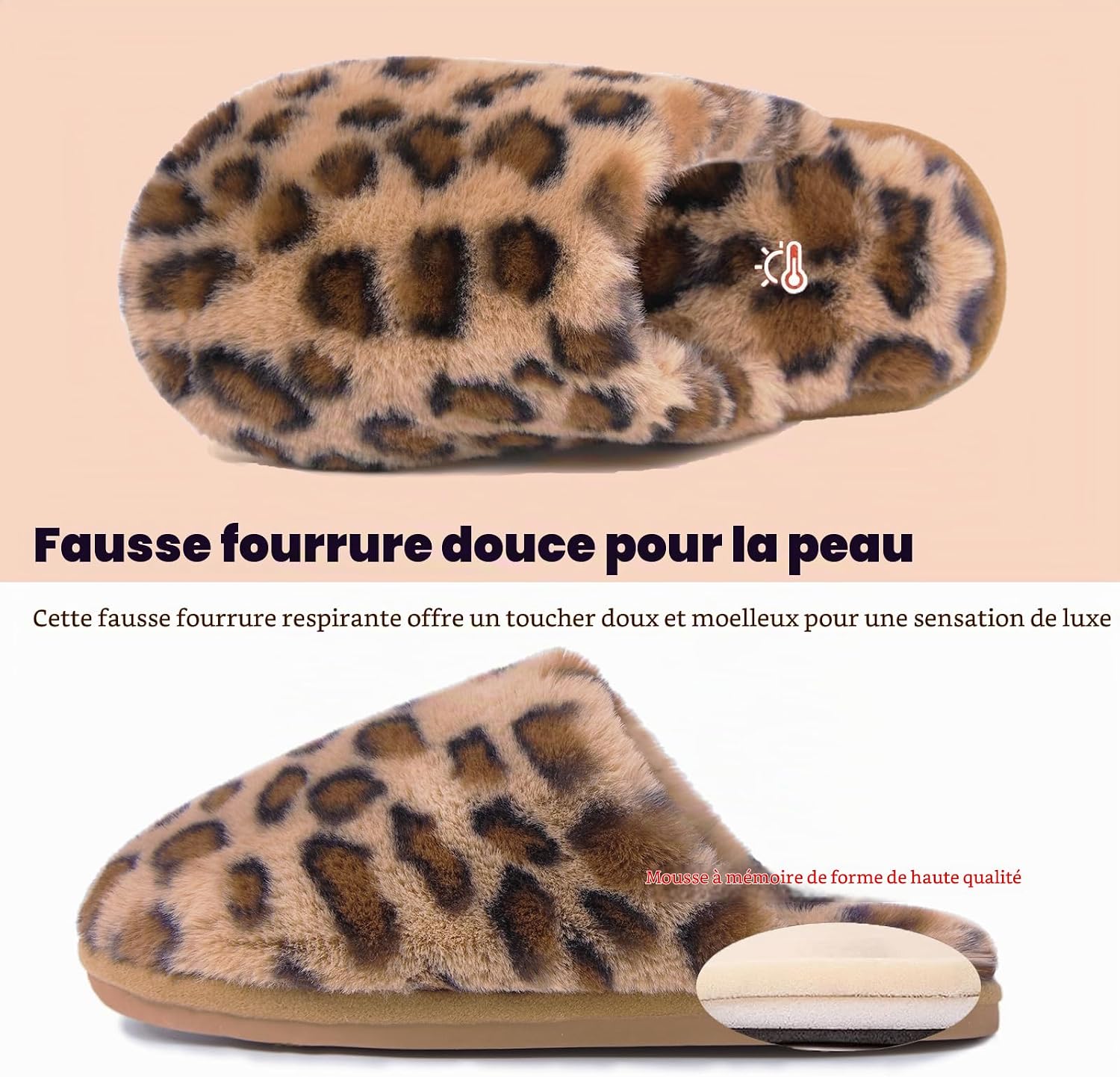 Detalle de Coswind pantoffels voor dames en heren met pluche voering en traagschuim