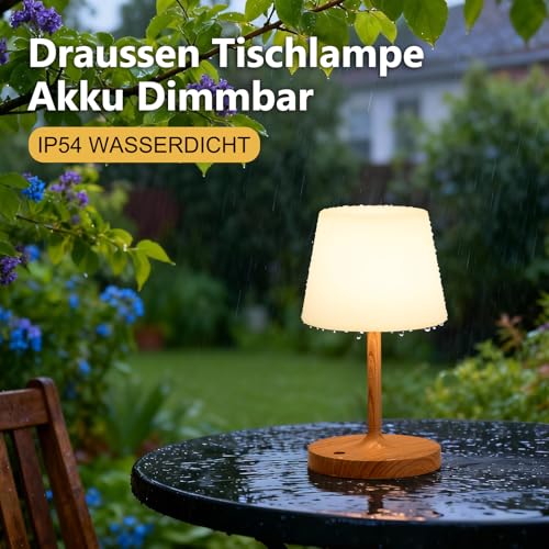 Detalle de PreeOtti LED Tischlampe Kabellos Akku – tragbare Touch-Tischleuchte mit stufenloser Dimmung