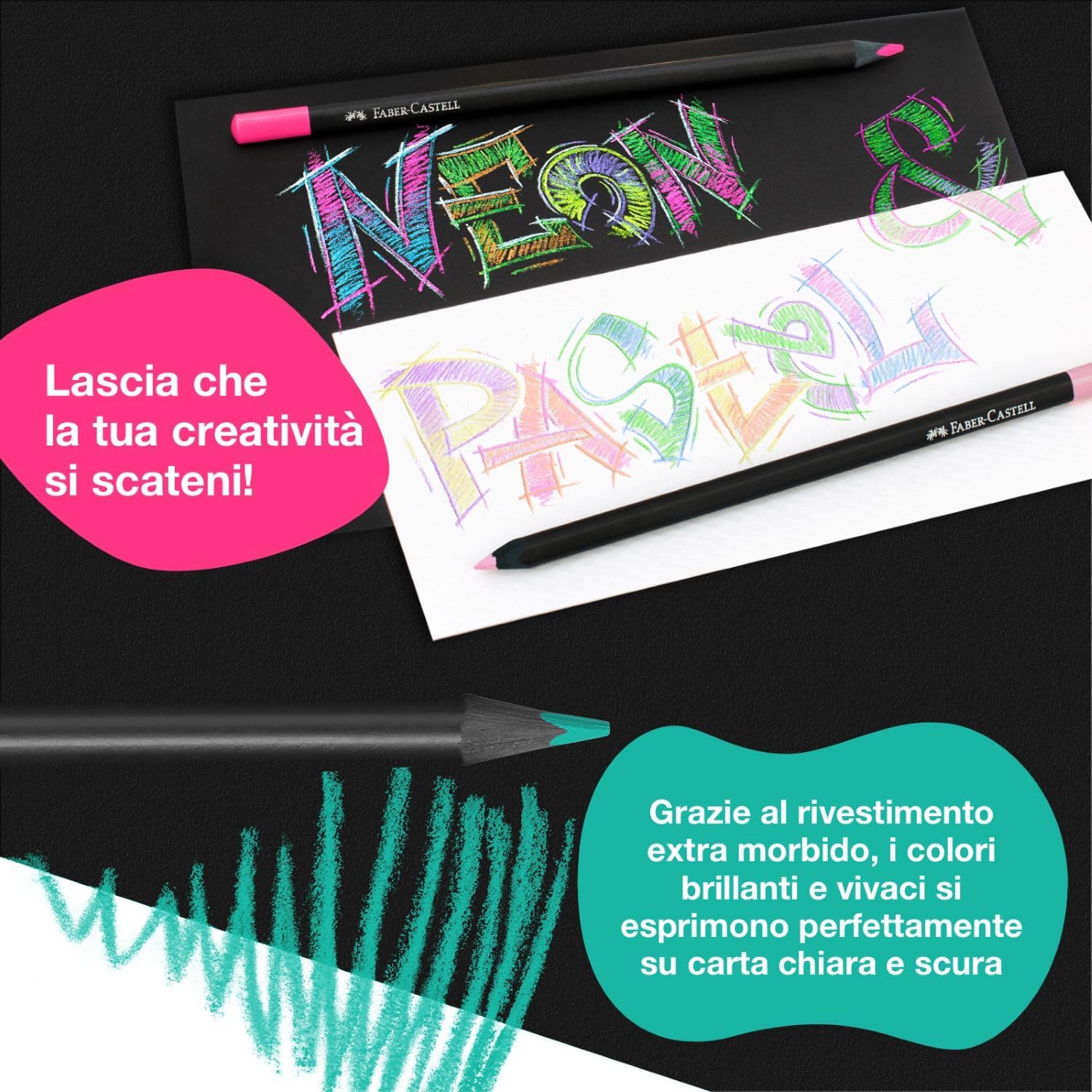 Thumbnail 6 de Faber-Castell 116436 Black Edition: Set da 36 Matite Colorate con Impugnatura Ergonomica e Legno Sostenibile