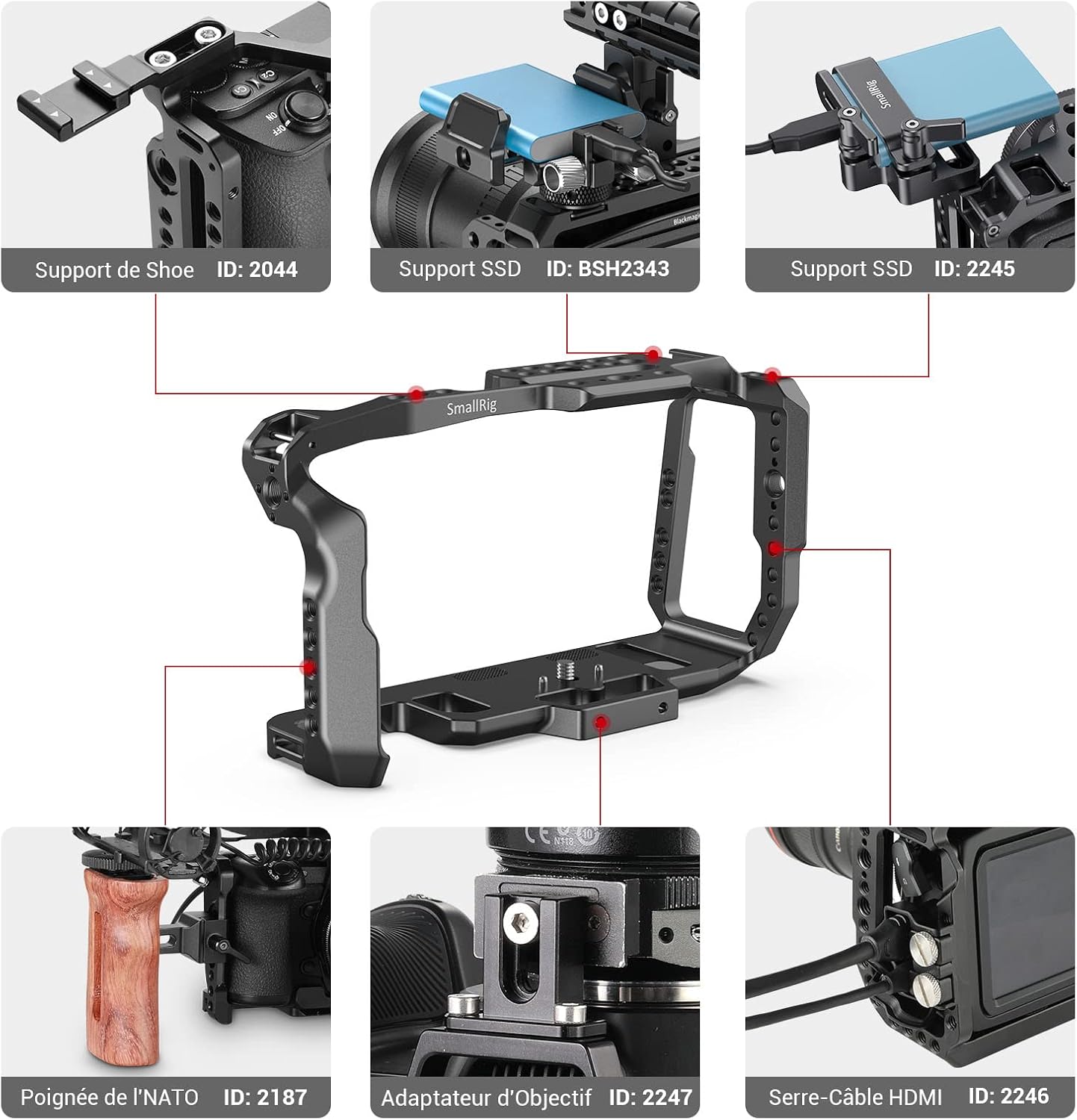 Thumbnail 4 de SMALLRIG 2203B cage pour BMPCC 4K 6K