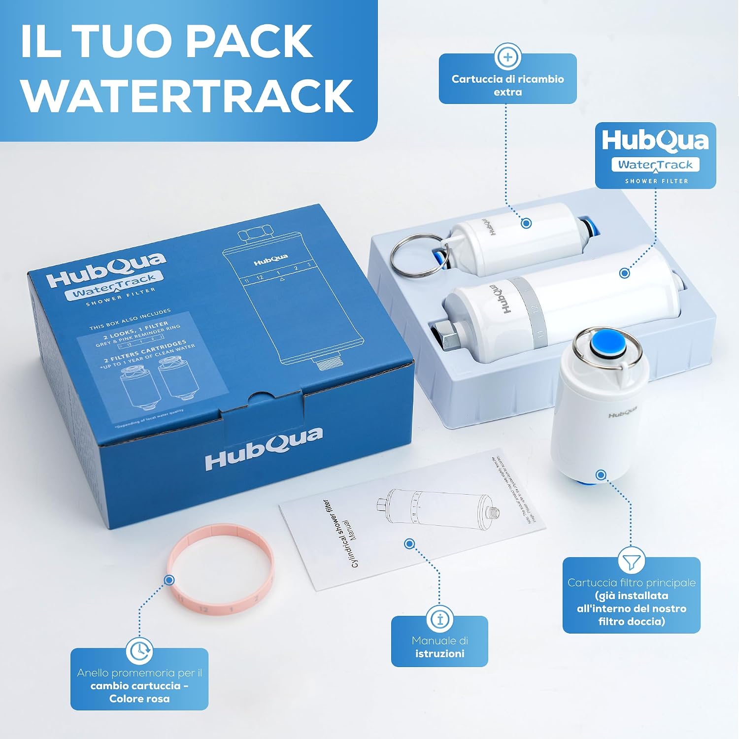 Thumbnail 5 de HubQua WaterTrack filtro doccia anticalcare
