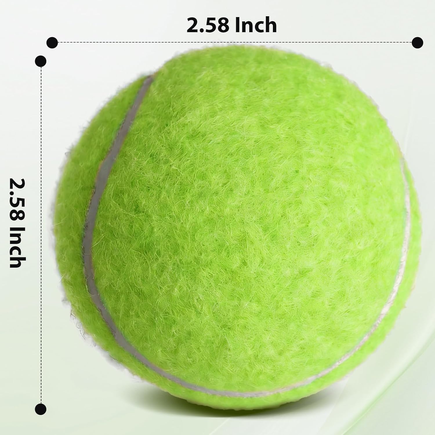 Thumbnail 2 de FURWEY Pressureless Tennis Balls Bulk Pack (Natural Rubber & Felt) + Mesh Bag