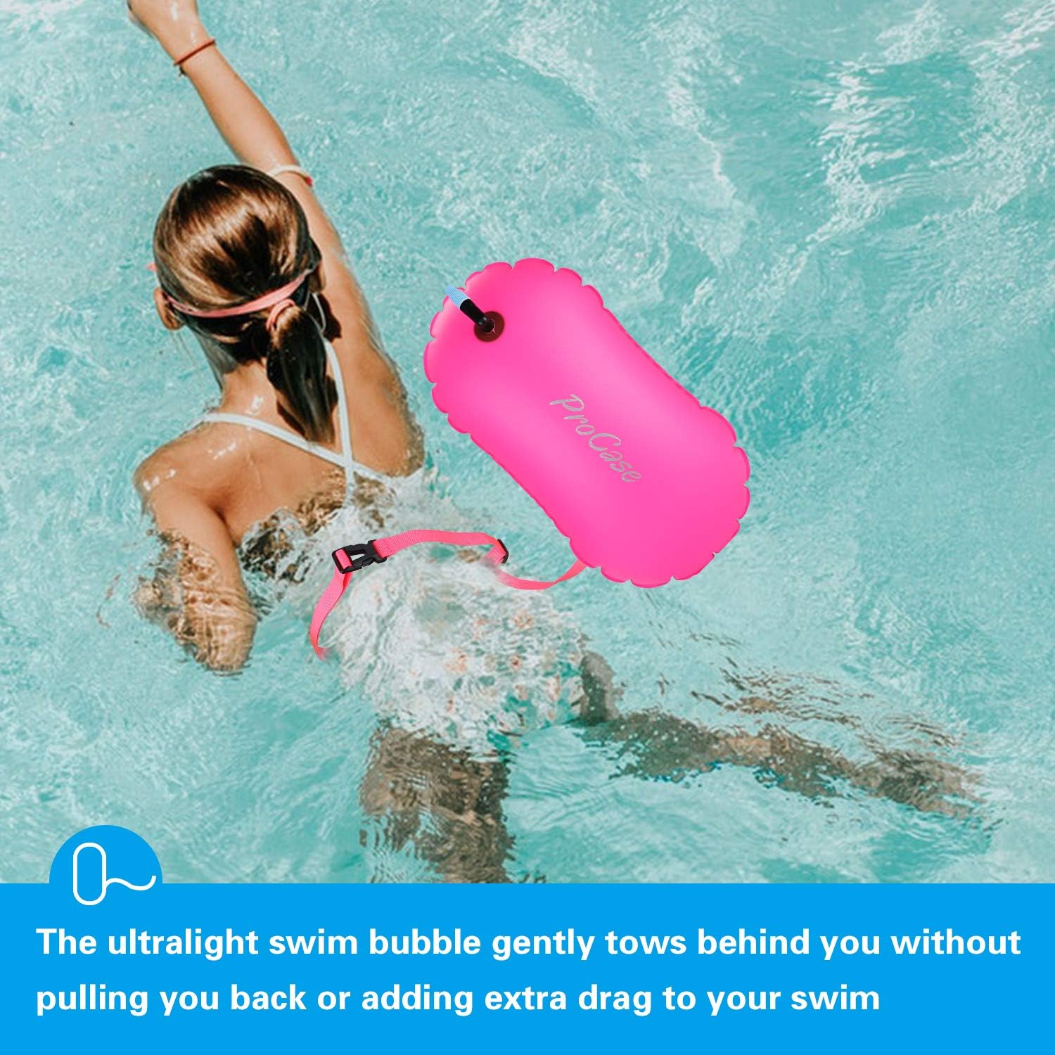 Detalle de Highly Visible Swim Buoy 8 oz tow float