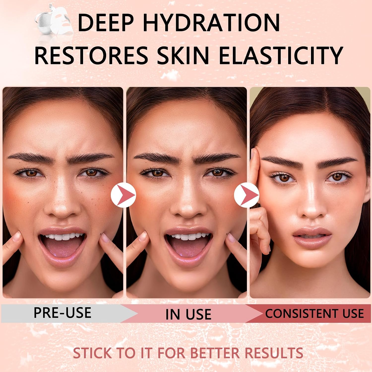 Detalle de Bio Collagen Overnight Maske (4 Stück) – Bio-collagen Real Deep Mask als Hydratisierungs- & Barrieremasken für die Nacht