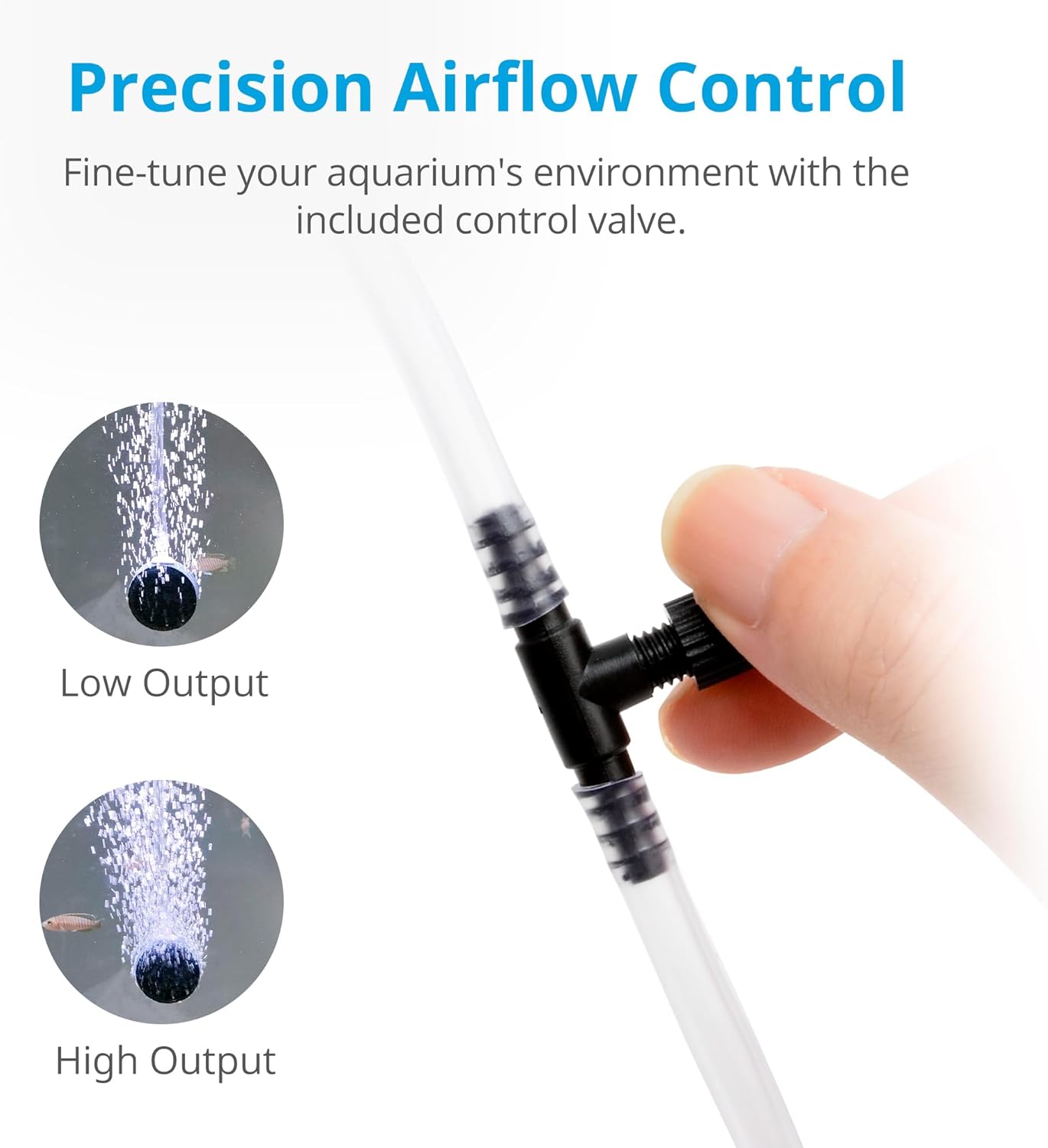 Detalle de NICREW UFO air pump 2.5W for up to 400 L