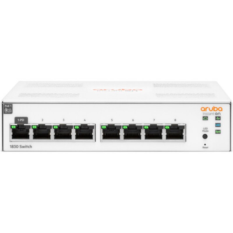 Detalle de HPE Instant On 1830 Switch 8 Puertos: conmutador gestionado L2 Gigabit para pymes
