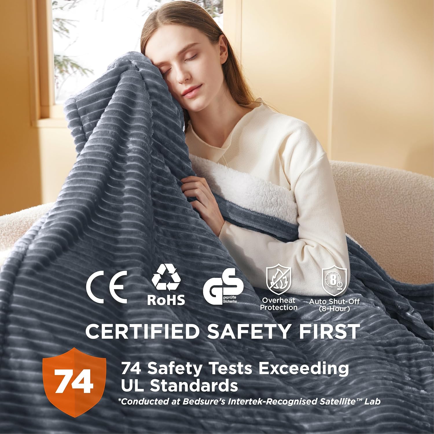 Thumbnail 4 de Bedsure Heated Blanket Electric Throw 130x160 cm