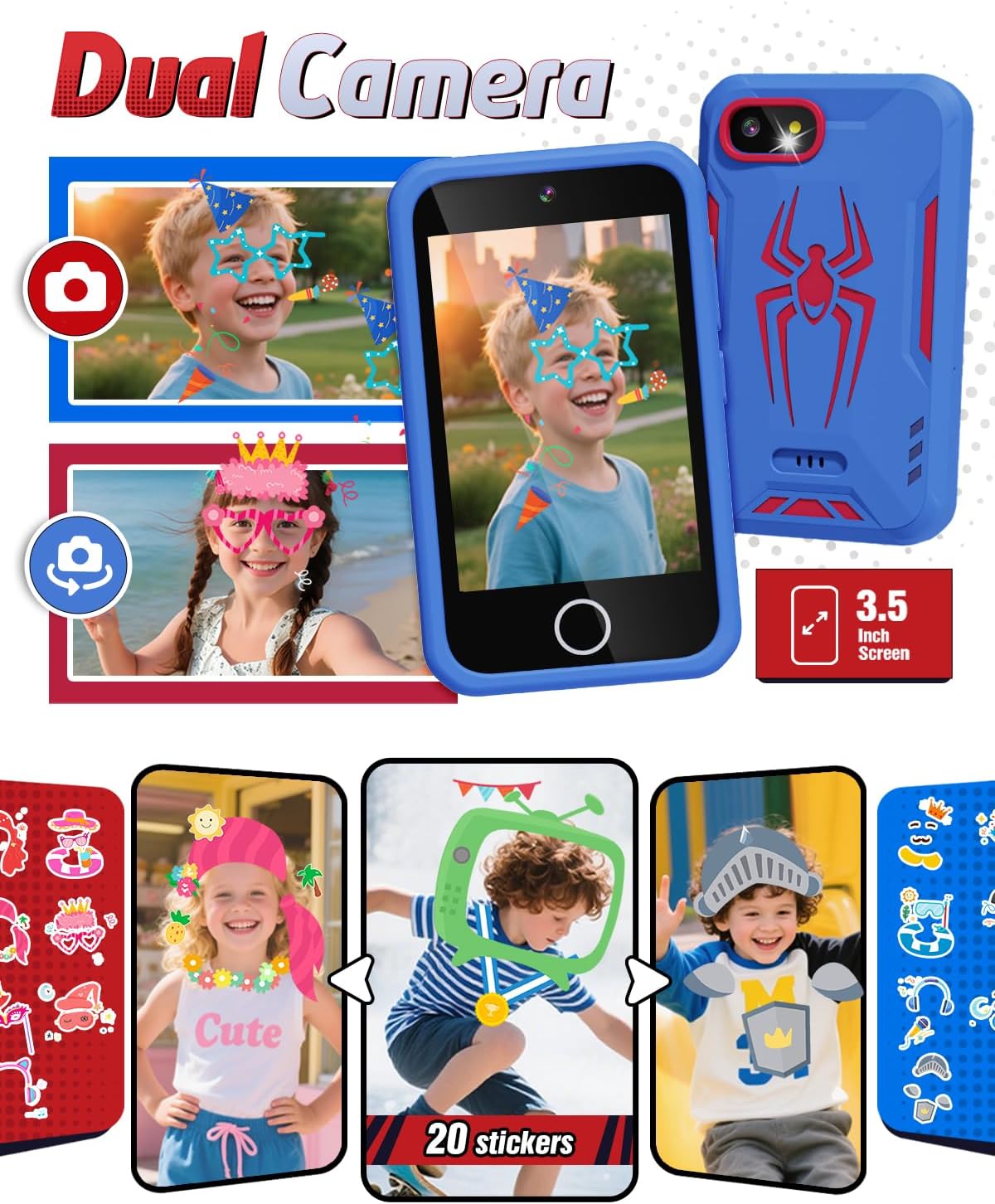 Detalle 2 de Manttely Kids Phone 3.5" toy phone for ages 3–9
