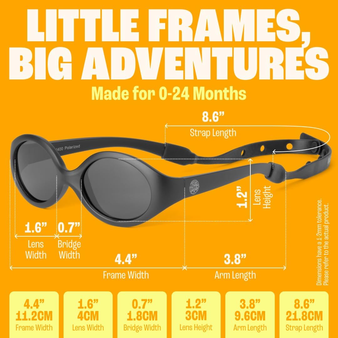 Thumbnail 1 de BABY SUNNIES Lunettes de soleil polarisées bébé avec lanières (ovales, flexibles)