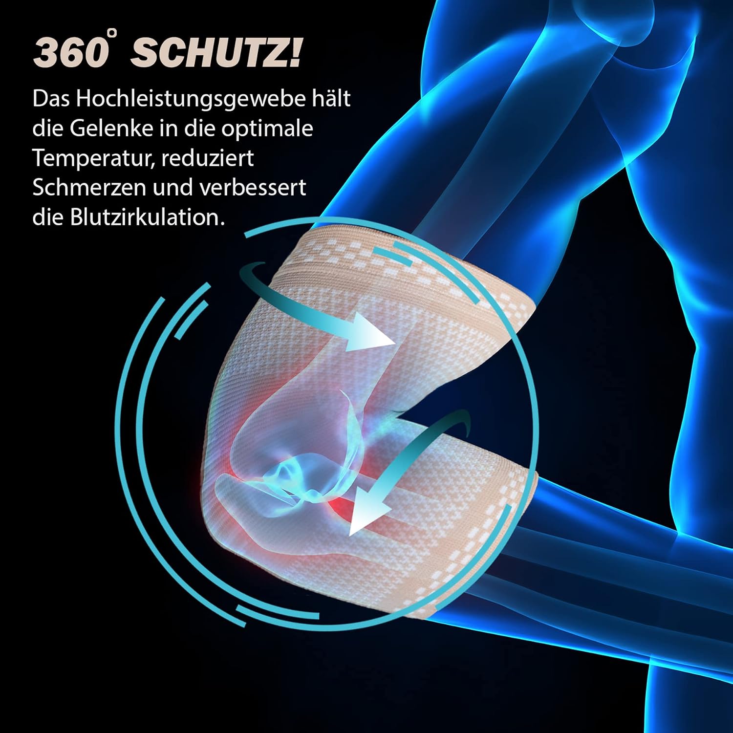 Detalle de POWERLIX Ellenbogenbandage für Tennisarm L