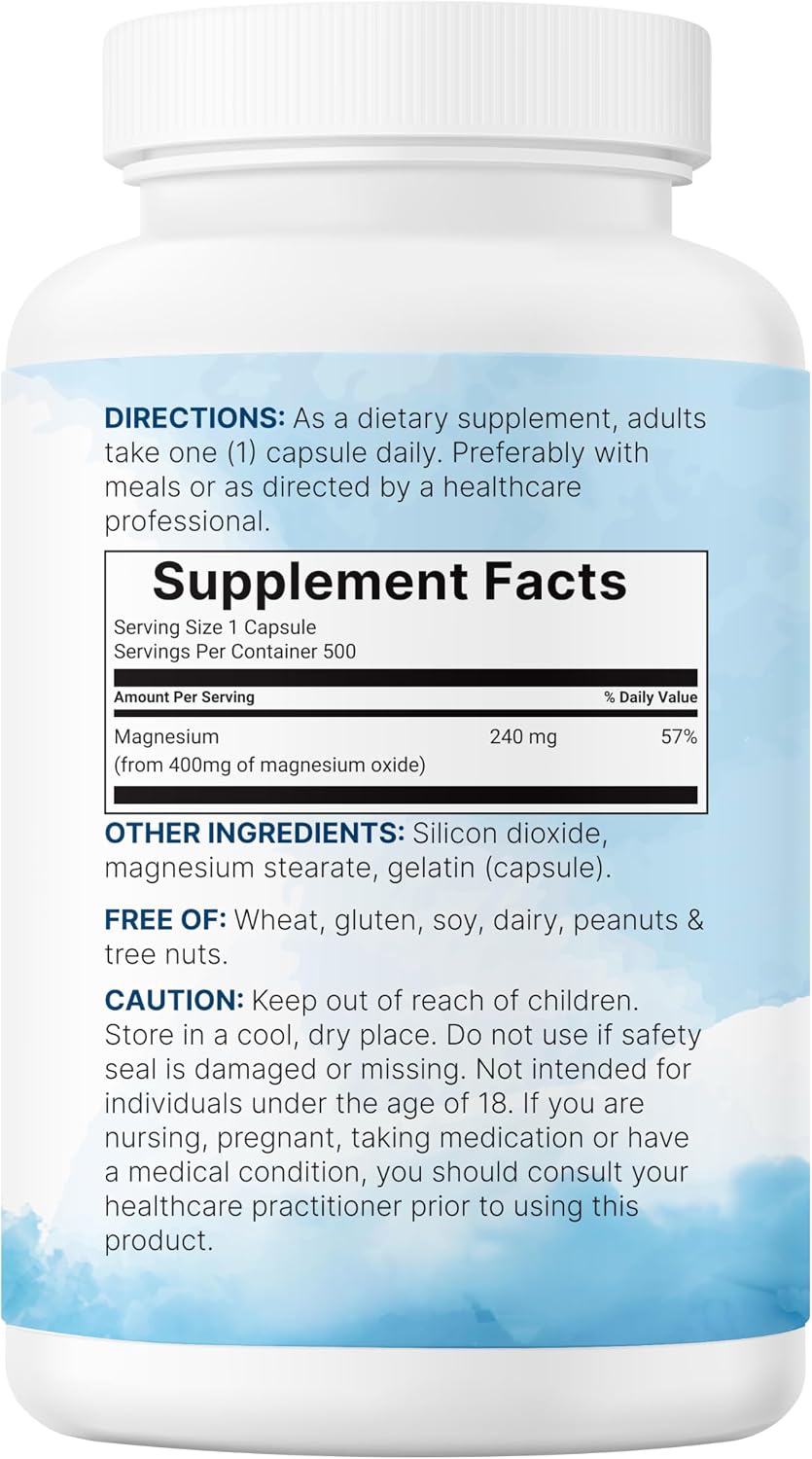 Thumbnail 5 de Micro Ingredients Magnesium Oxide Capsules, 500 Capsules
