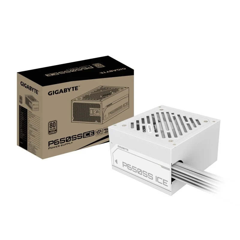 Detalle de Gigabyte 650W 80 PLUS Silver ATX 3.0 blanca ⚡