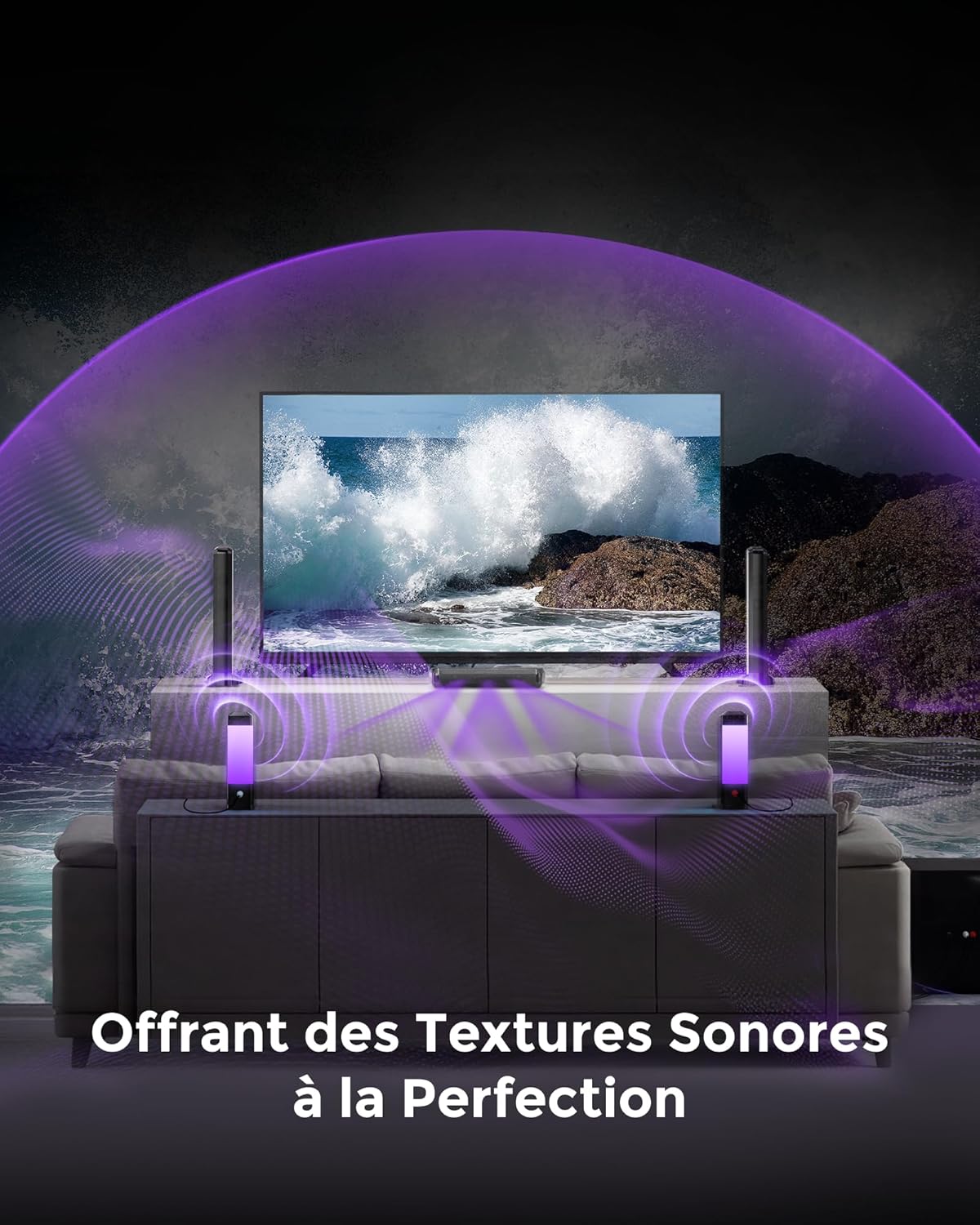 Detalle de ULTIMEA 9.1 Soundbar mit 470W – Apollo S90 Surround-System für TV