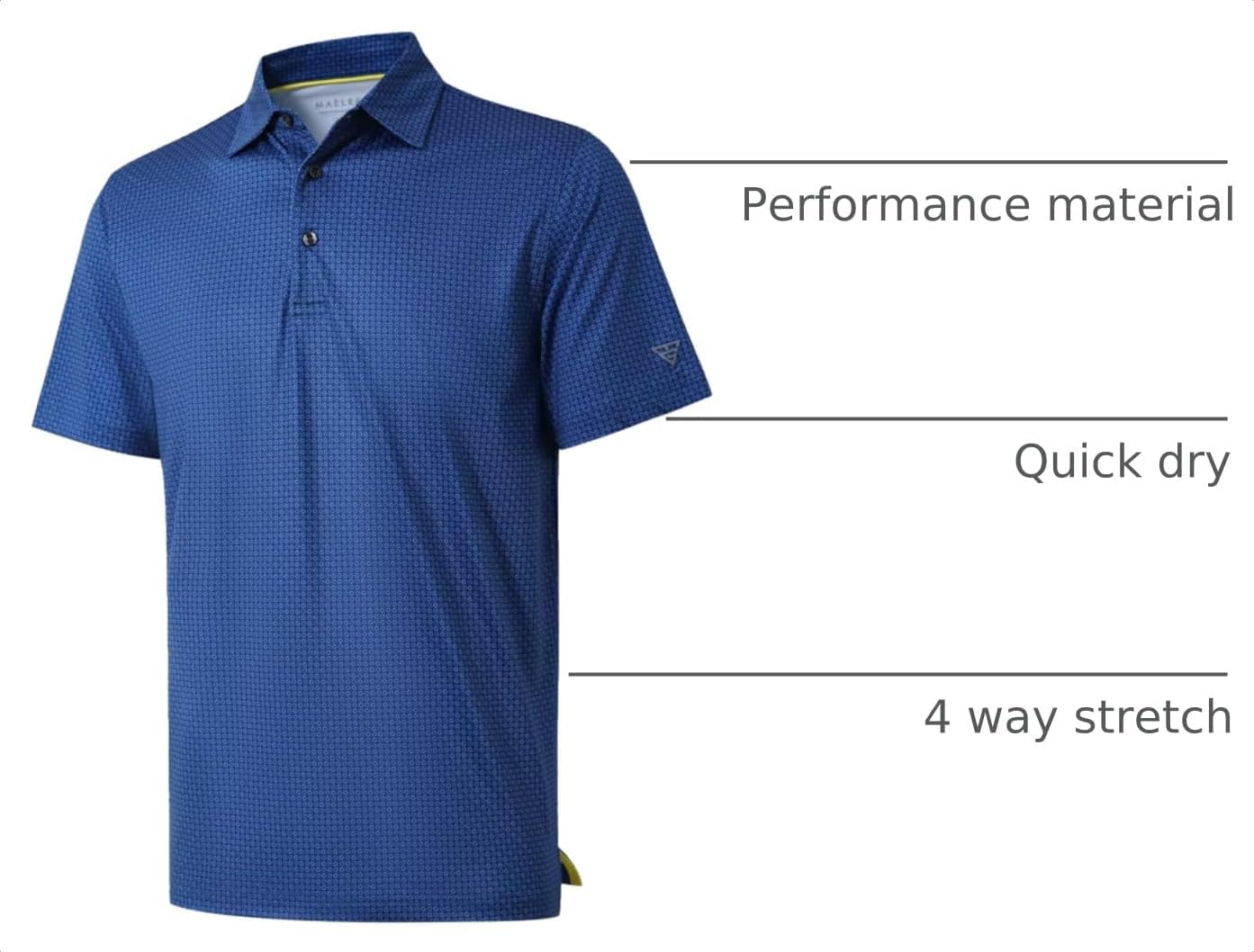Thumbnail 3 de Golf Shirts for Men Dry Fit Short Sleeve Print Performance Moisture Wicking Polo Shirt