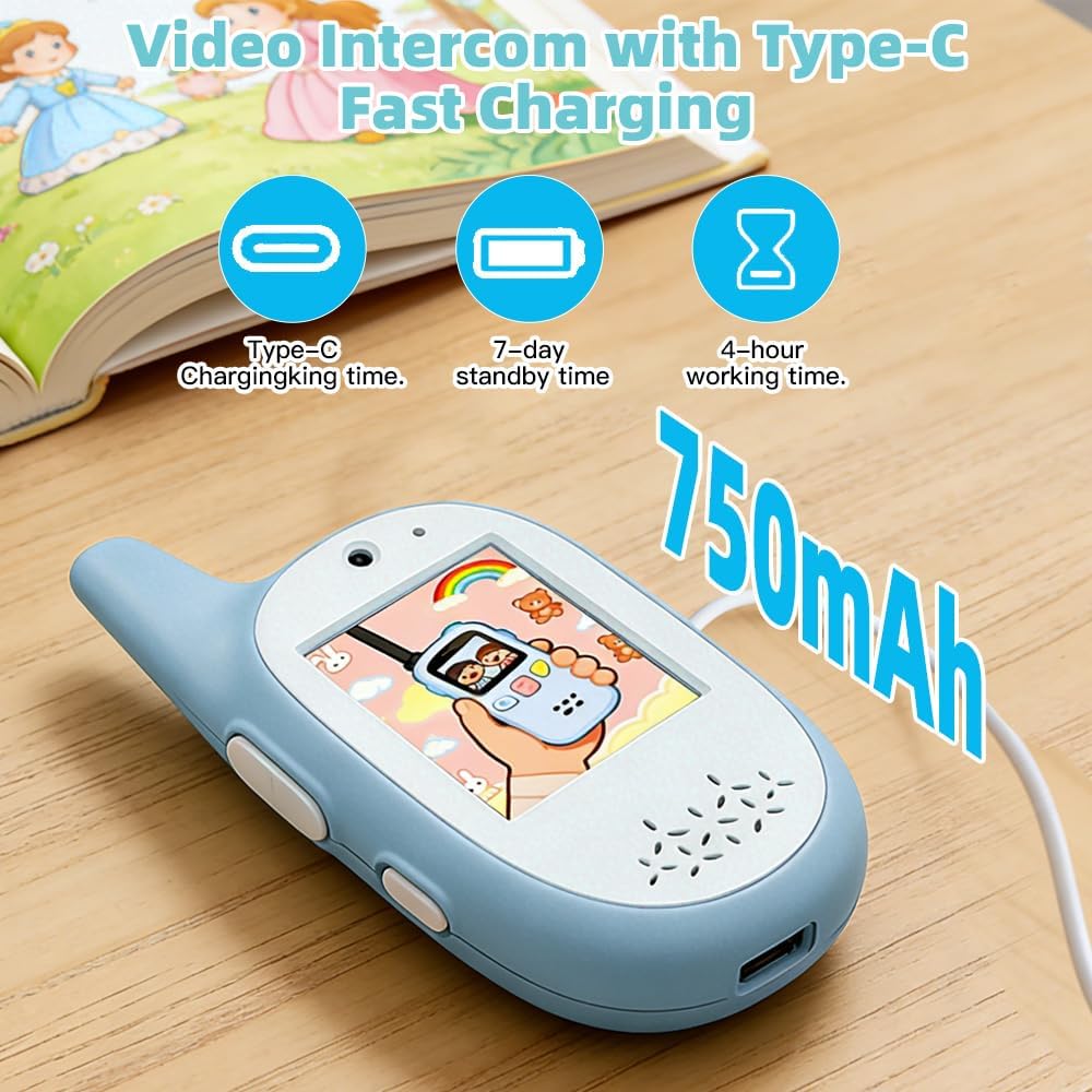 Thumbnail 6 de JGYXQYD Kids Video Walkie-Talkies, 720P