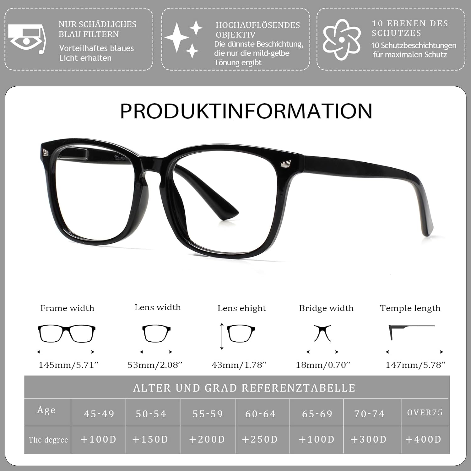 Thumbnail 1 de Kerecsen 3 Pack Reading Glasses 3‑pack