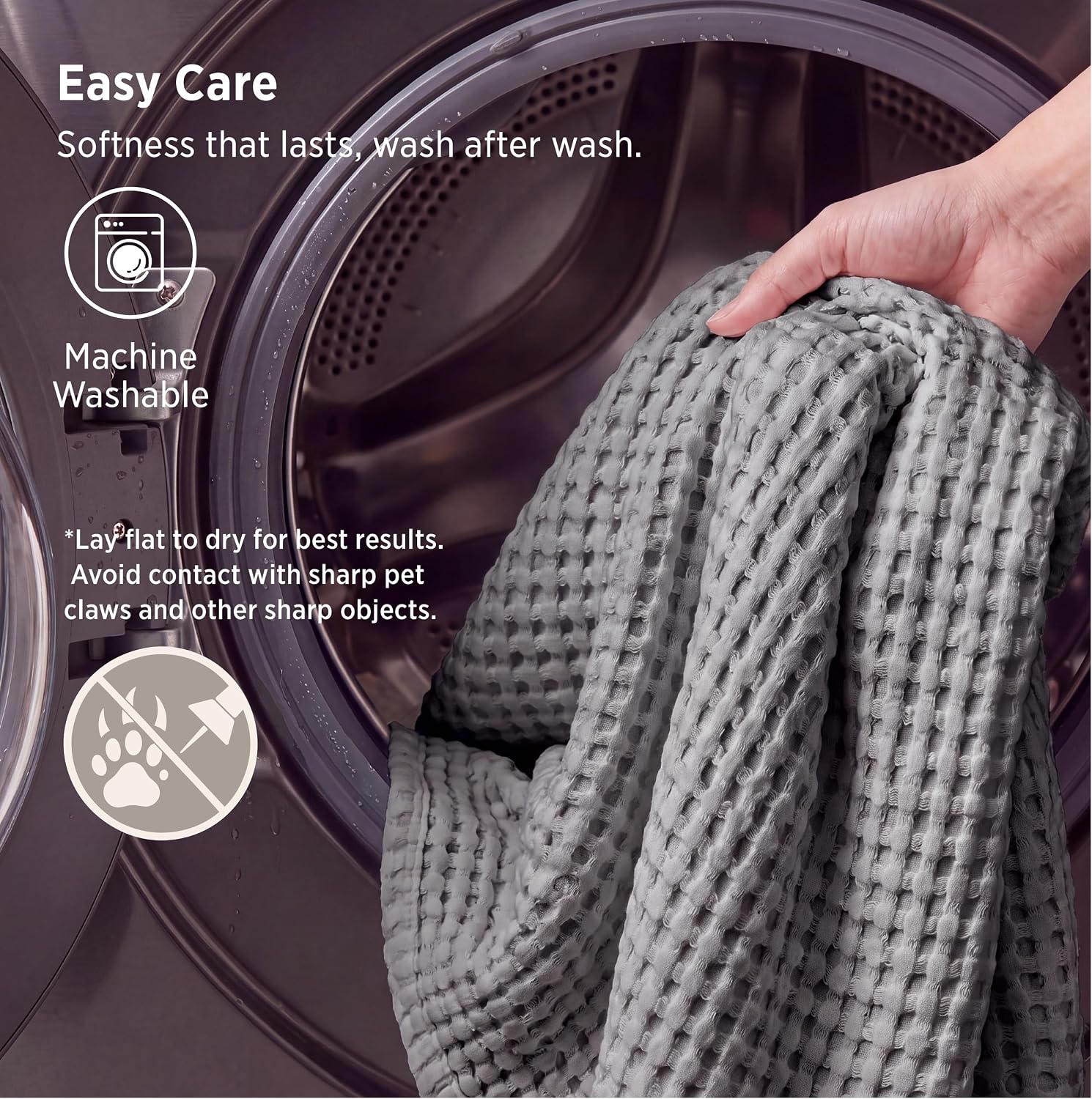 Detalle de Bedsure Cooling Waffle Blanket Queen