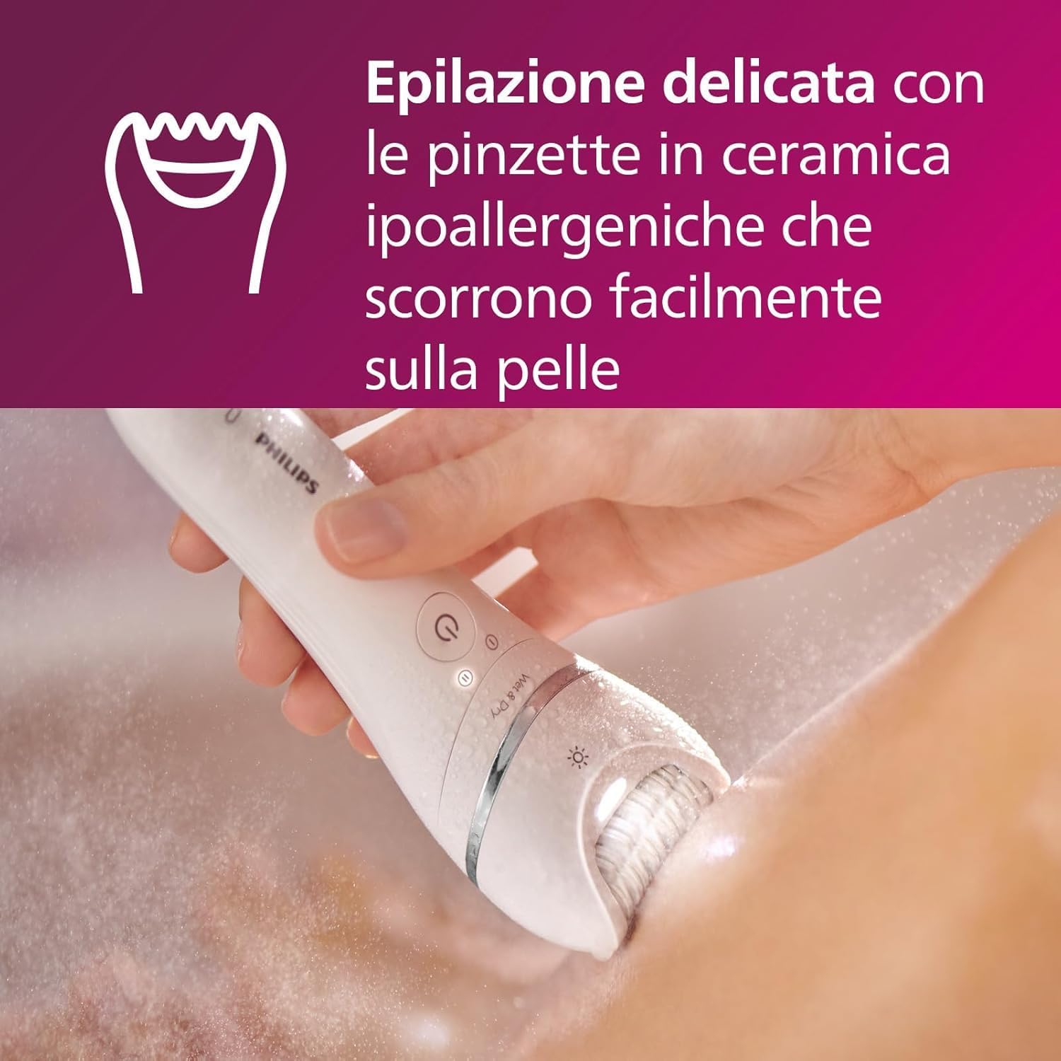 Thumbnail 3 de Philips Epilator Series 8000 BRE715/00 Wet & Dry cordless con 6 accessori
