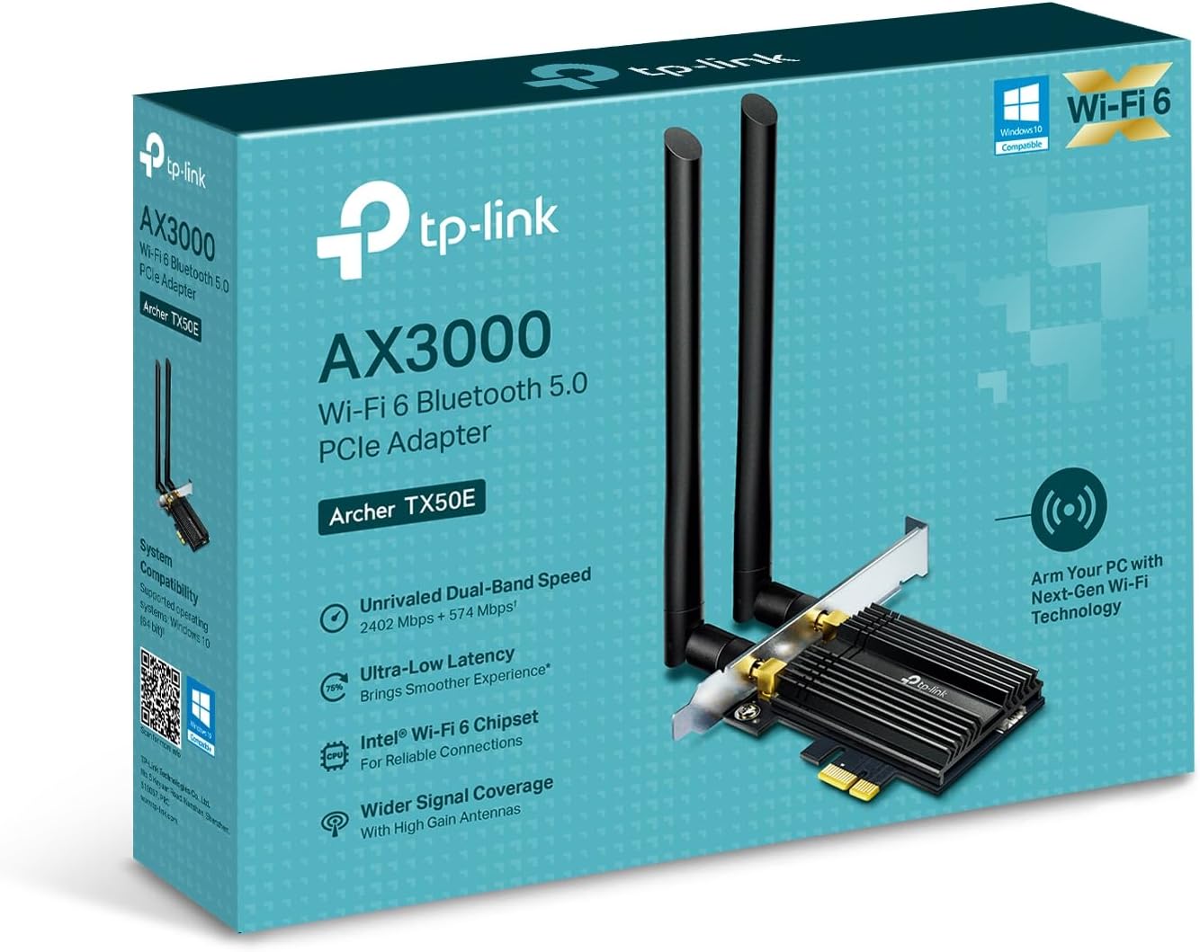Detalle 1 de TP-Link Archer TX50E Wi-Fi 6 PCI Expressアダプター Bluetooth 5.2・WPA3対応