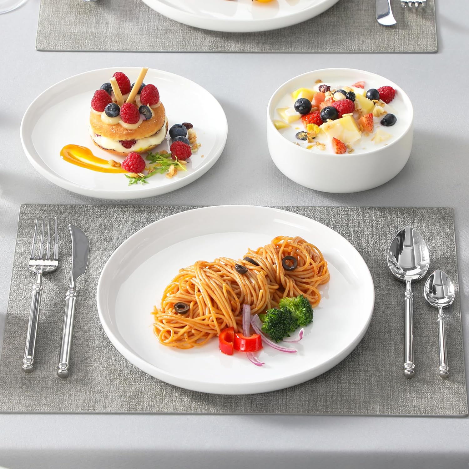 Thumbnail 4 de MALACASA LUNA 24-piece dinnerware set for 8 🍽