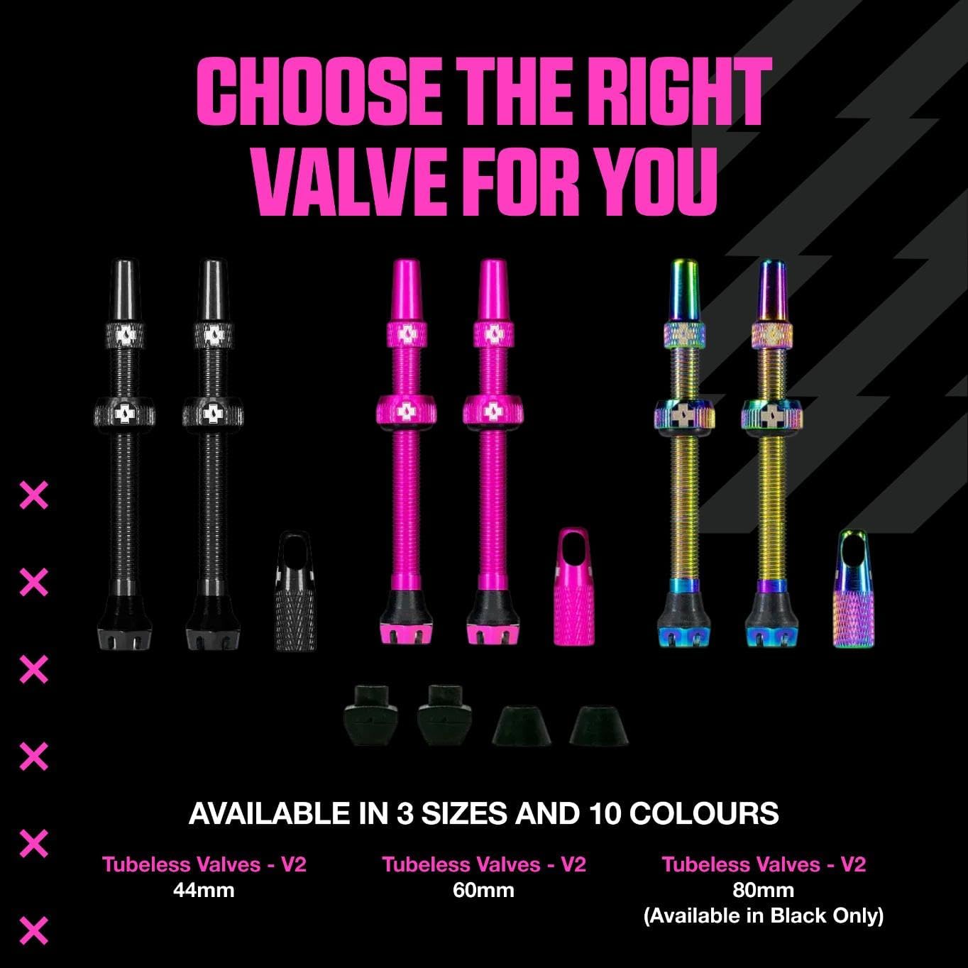 Thumbnail 6 de Muc-Off Valvole Presta Iridescenti 44 mm (tubeless) con smonta-valvola integrato