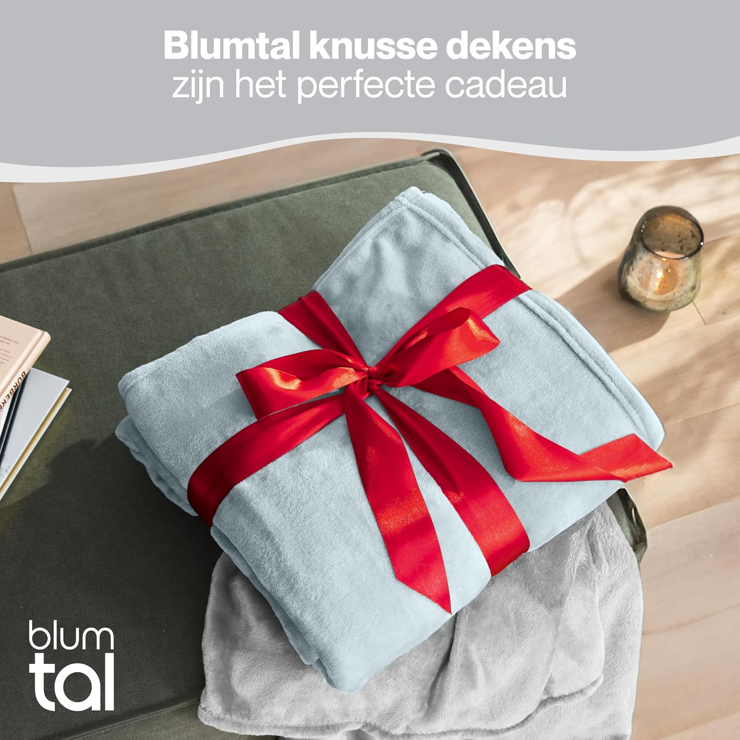 Detalle 1 de Blumtal EB0055 fleecedeken 270 x 230 cm, microvezel, hemelsblauw