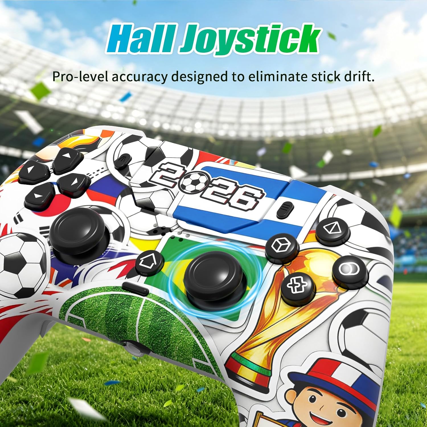 Thumbnail 5 de YUYIU Wireless LED Controller for PS5, Hall Effect Sticks, Programmable Buttons